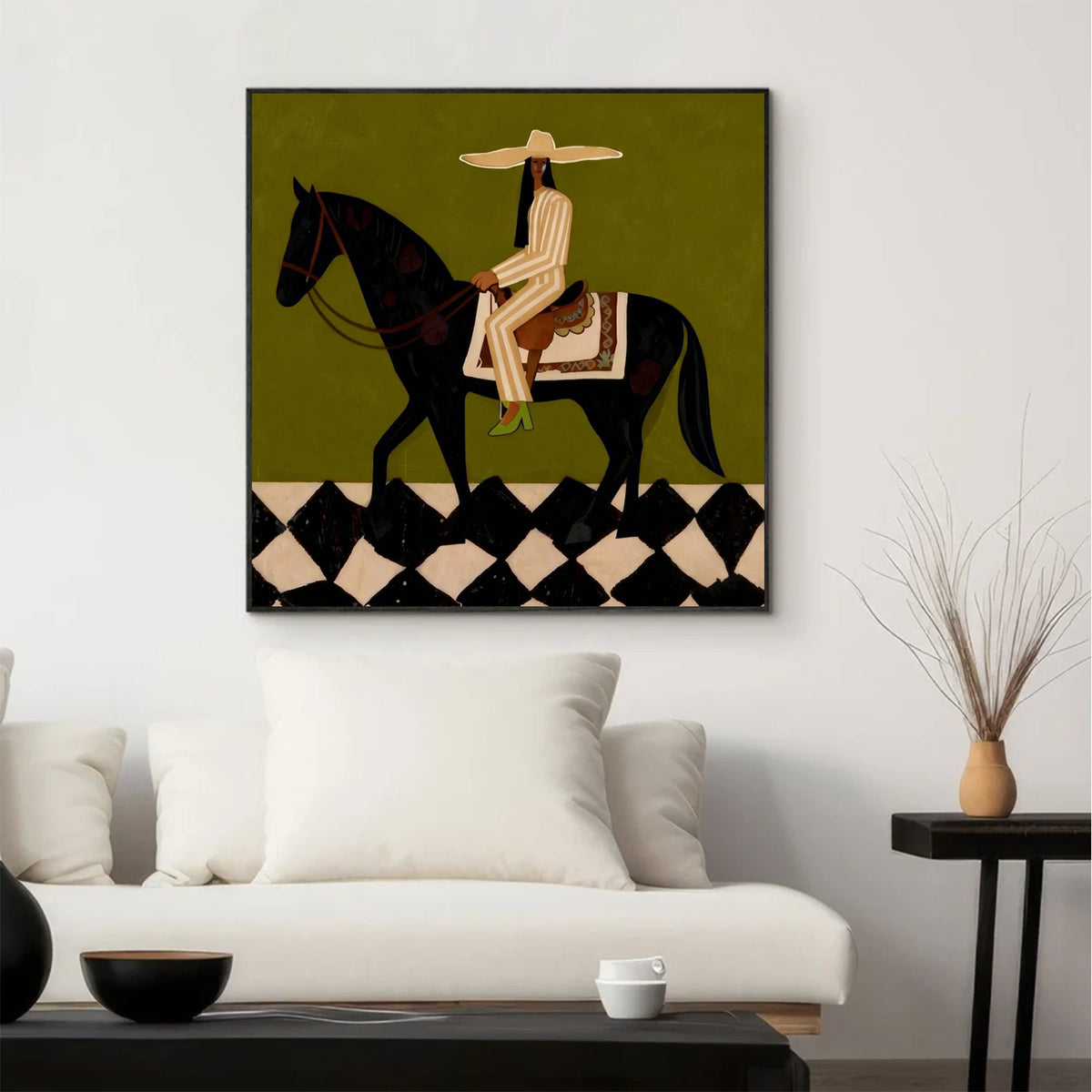 Vintage Americana Art Thinking Figure #VA112