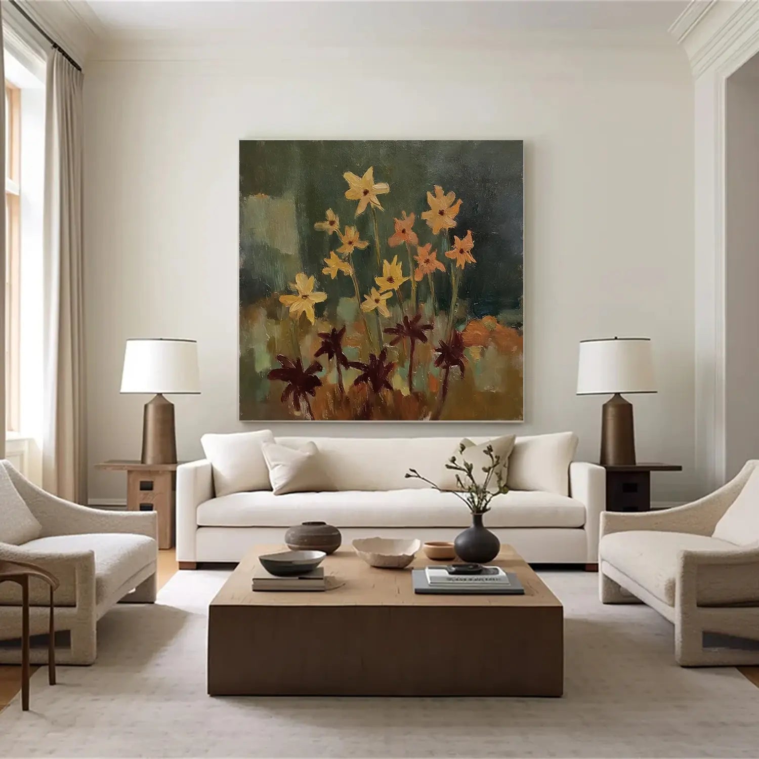 Abstract Flower Canvas Art #FT045