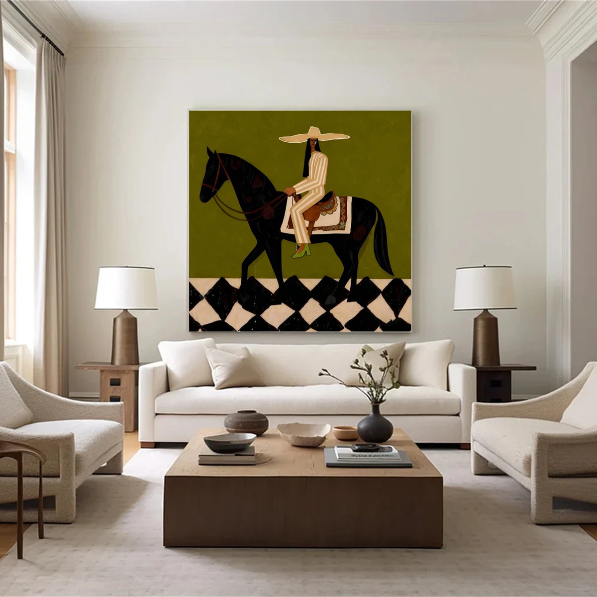 Vintage Americana Art Thinking Figure #VA112