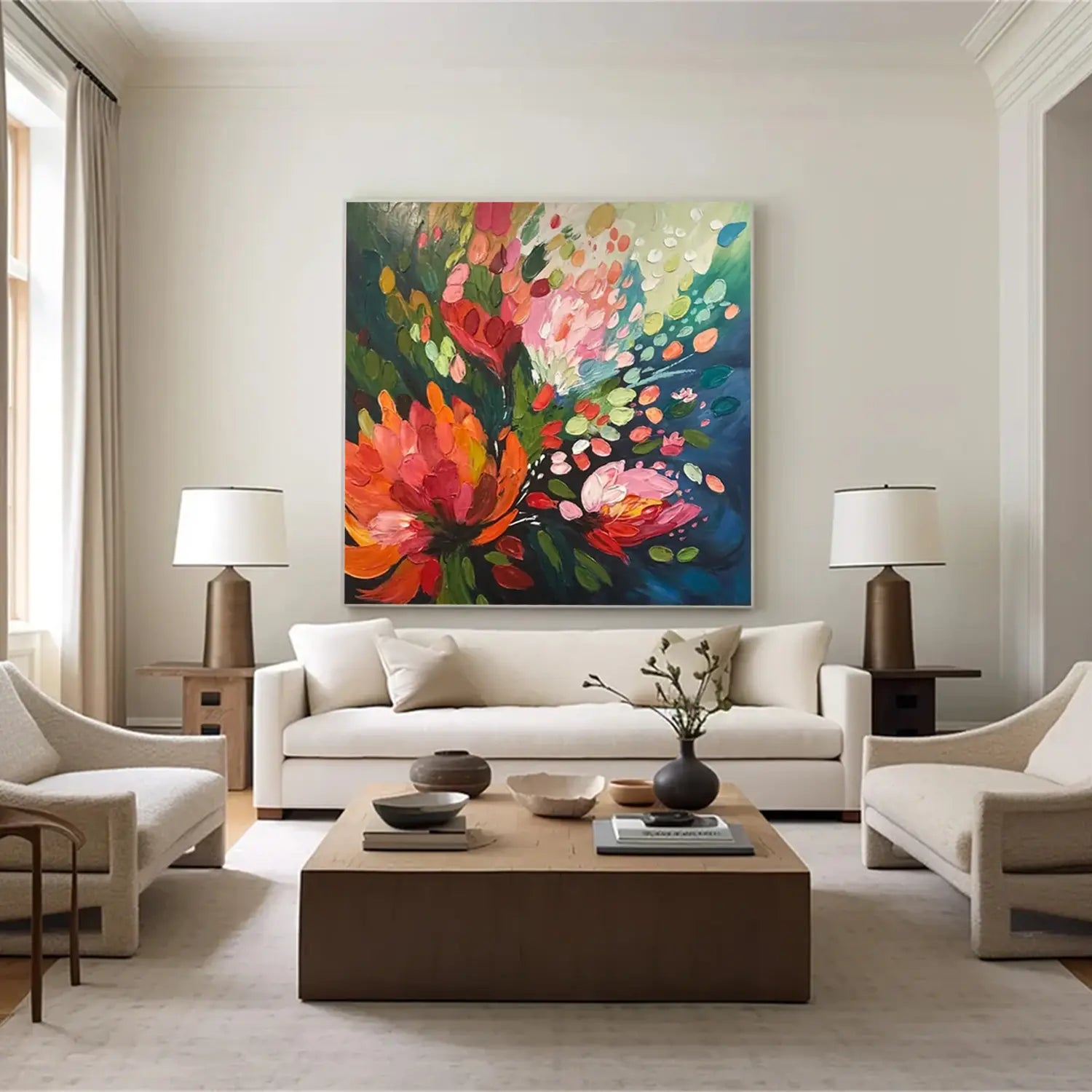 Colorful Flower Abstract Wall Art #FT047
