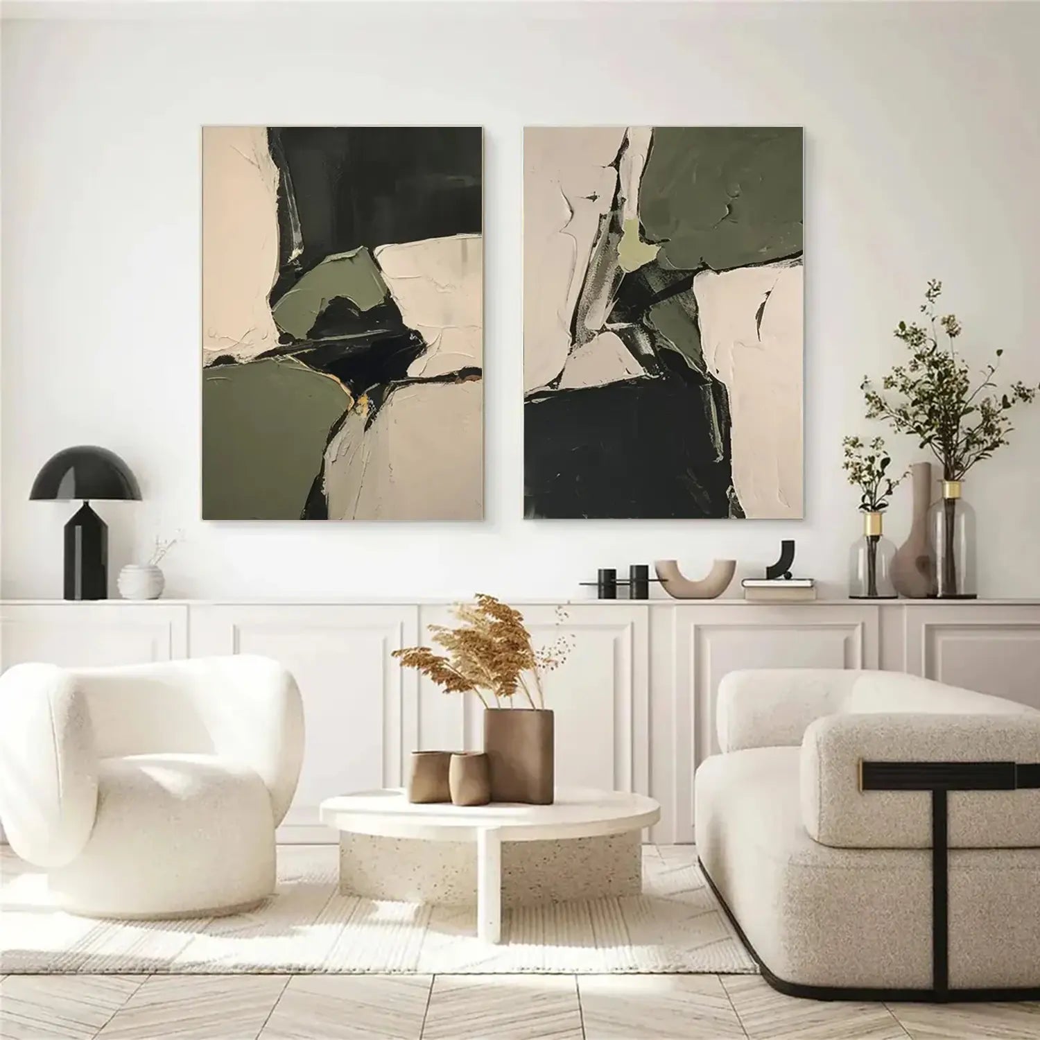 Abstract Textured Wall Art Set of 2