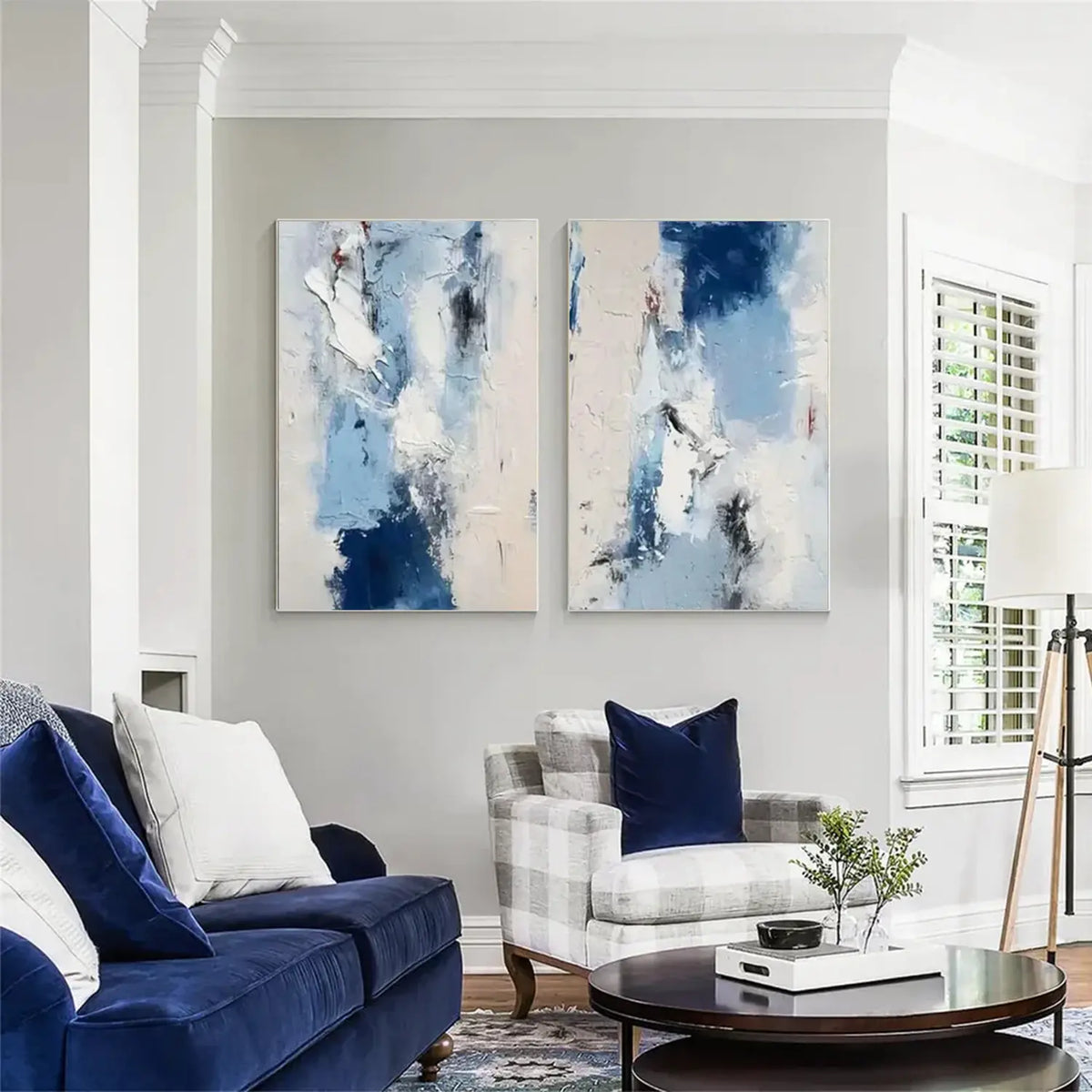 Abstract Painting Canvas Set of 2 #AW002