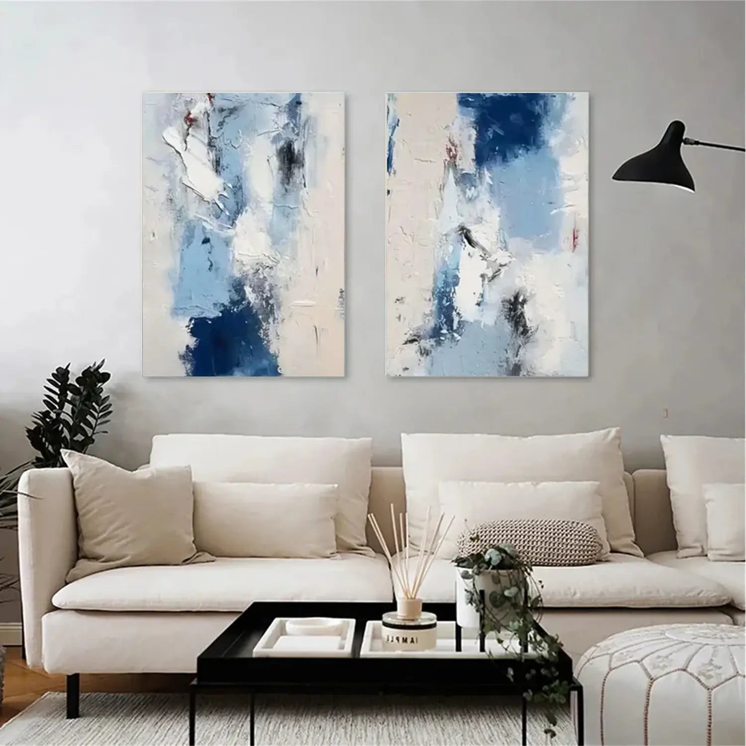 Abstract Painting Canvas Set of 2 #AW002