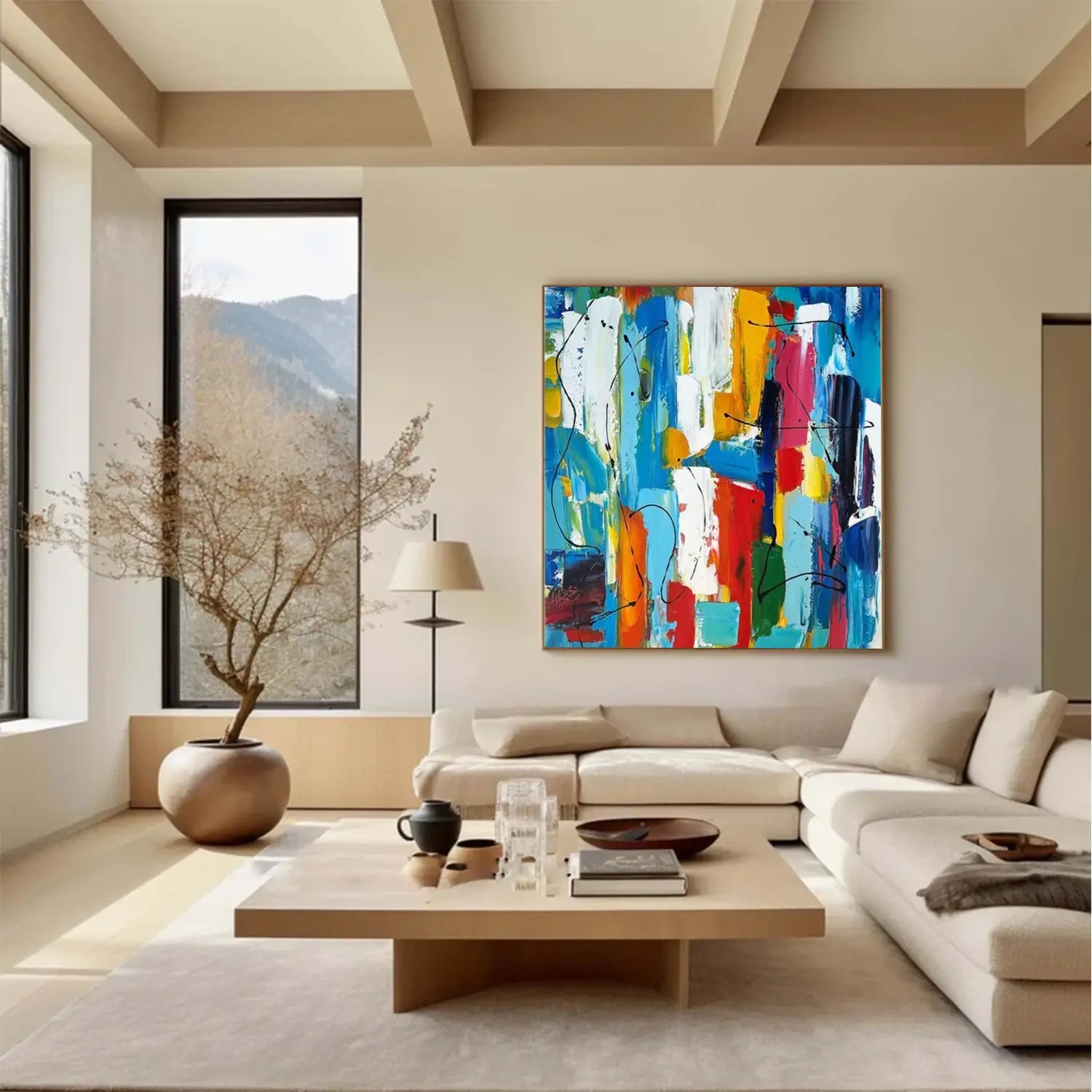 Colorful Pollock Art #PL006