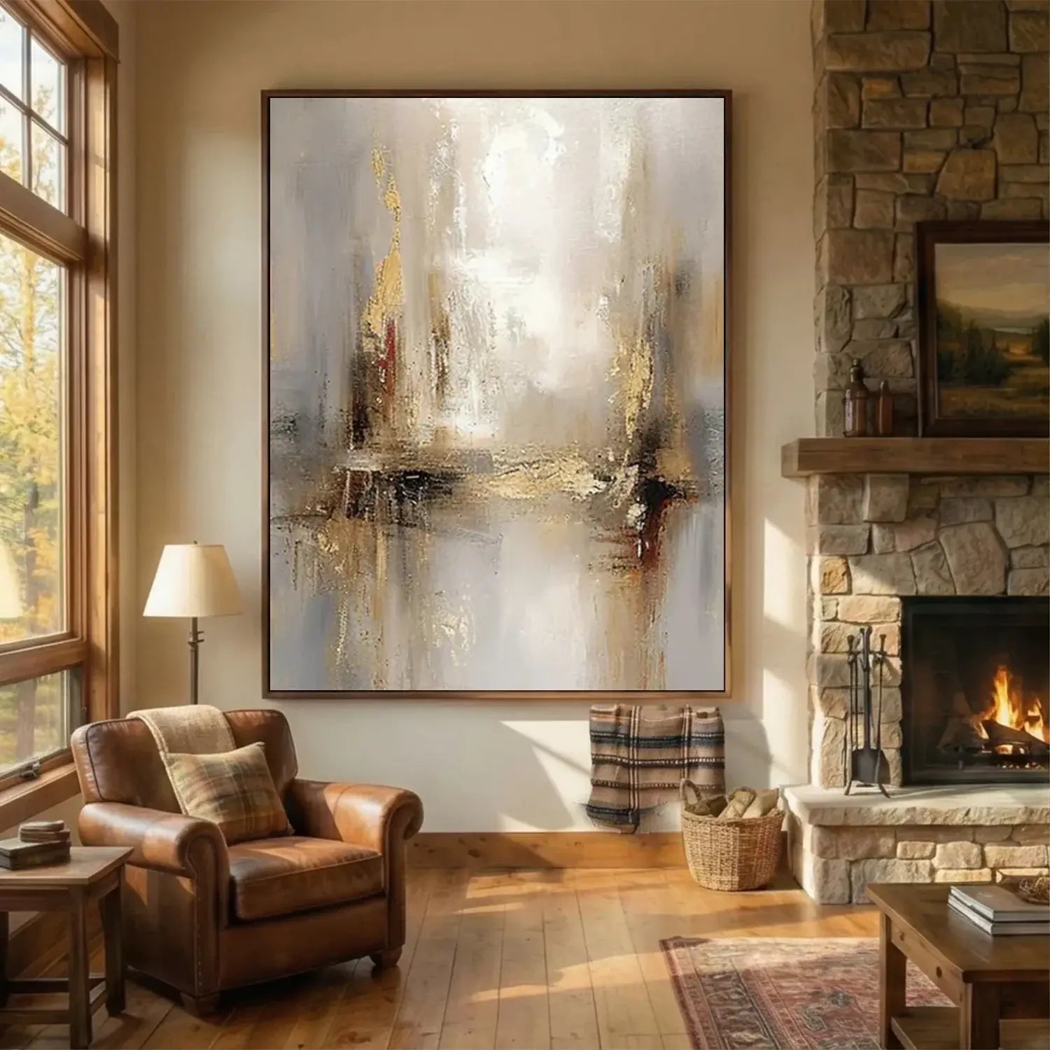 Abstract Painting Canvas #AW013