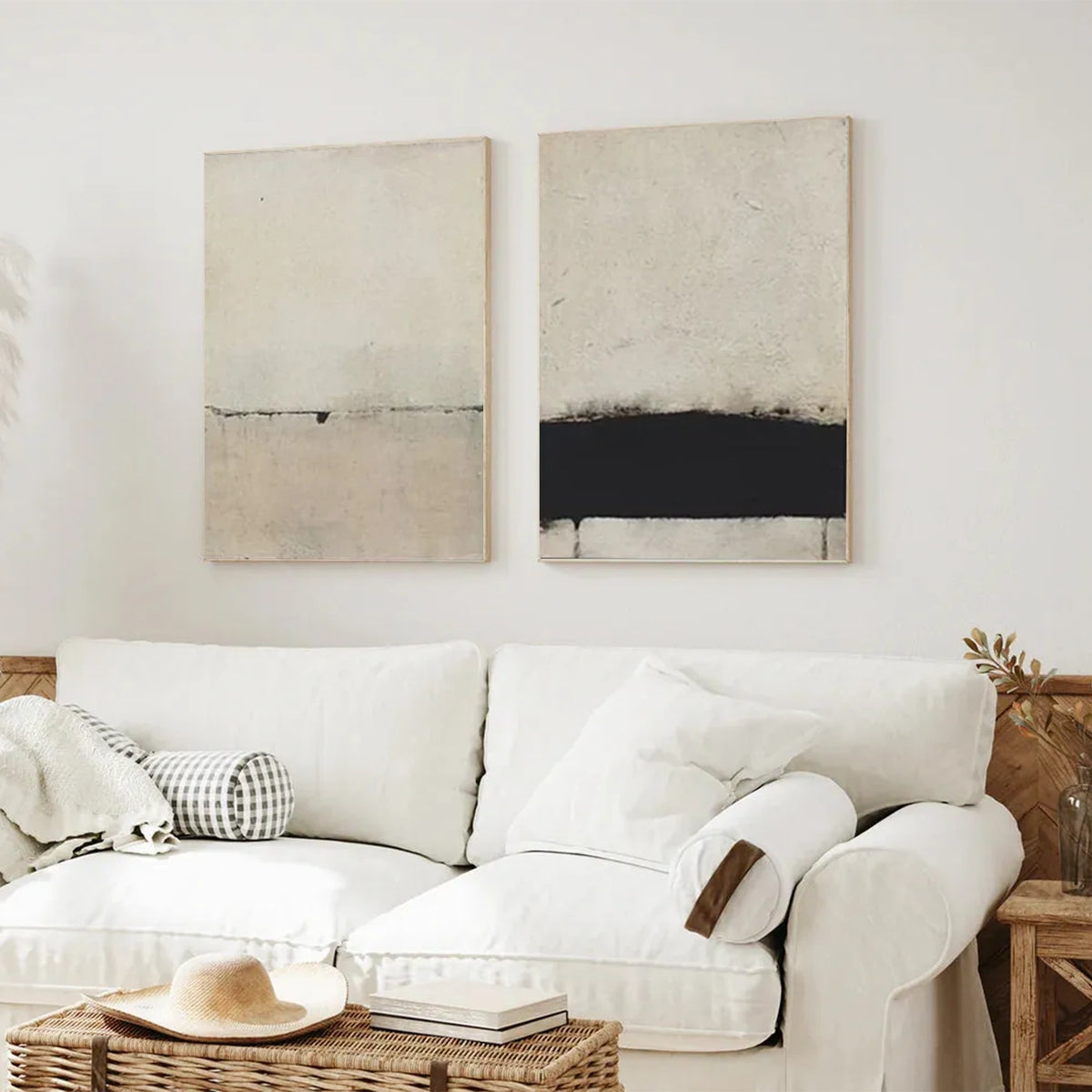 Beige Wabi Sabi Canvas Art Set of 2 #WS072