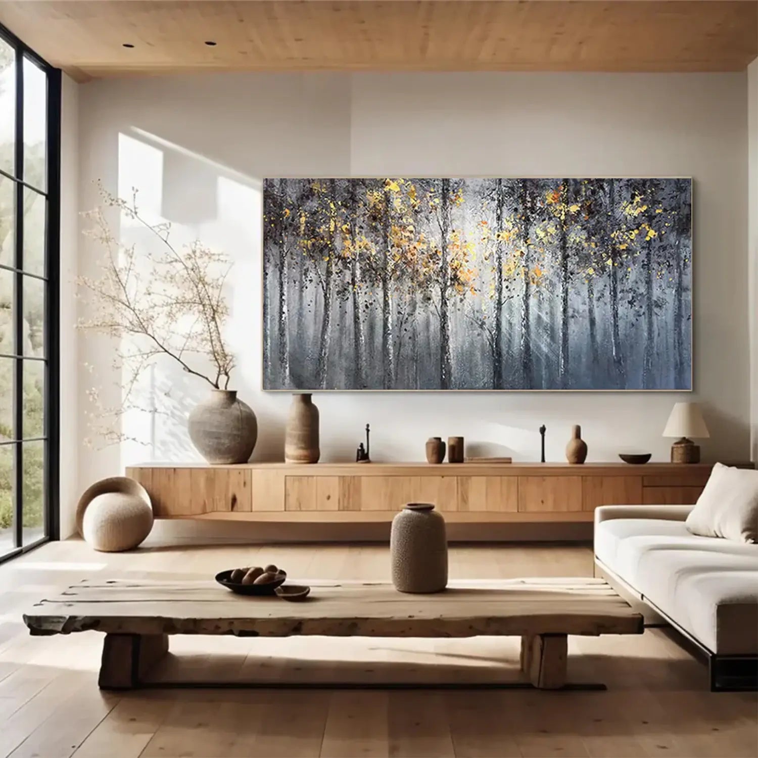 Abstract Flower And Tree Canvas Art