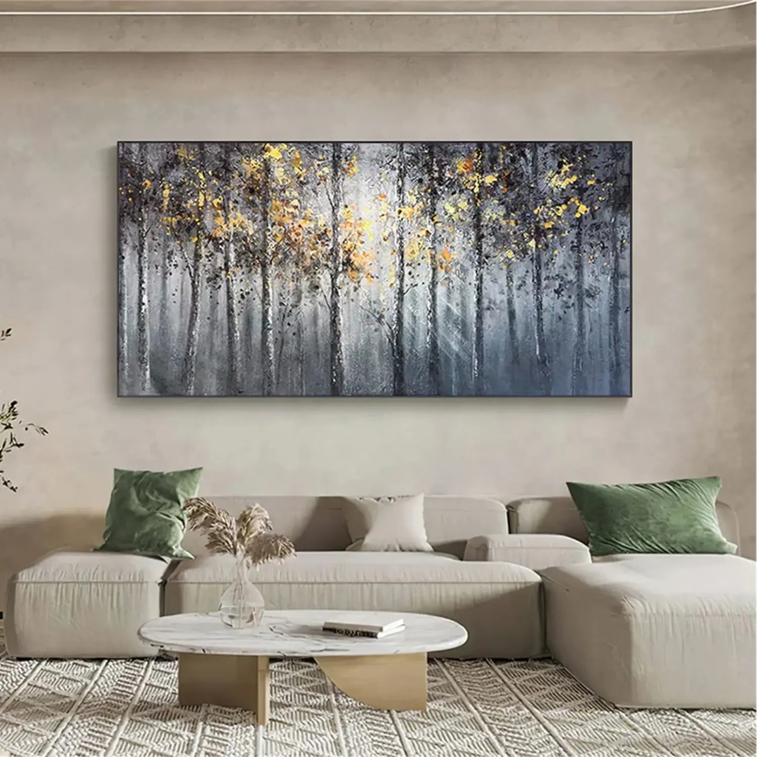 Abstract Flower And Tree Canvas Art