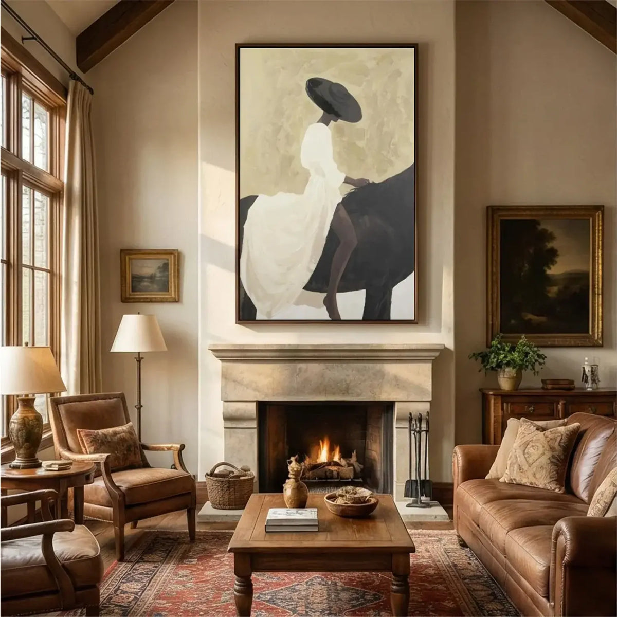 Abstract Portrait Canvas Art #AW156