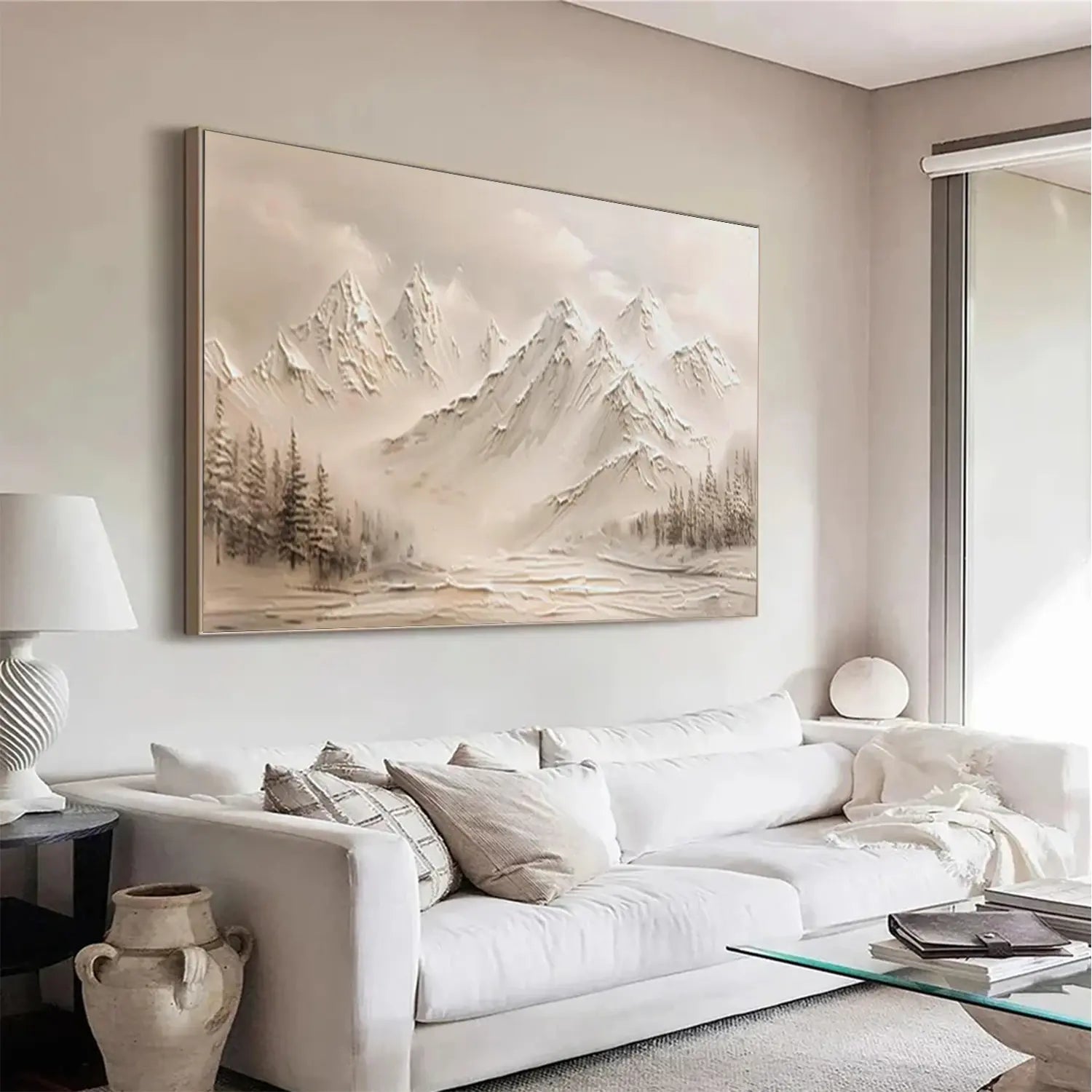 Abstract Mountain Textured Canvas Art