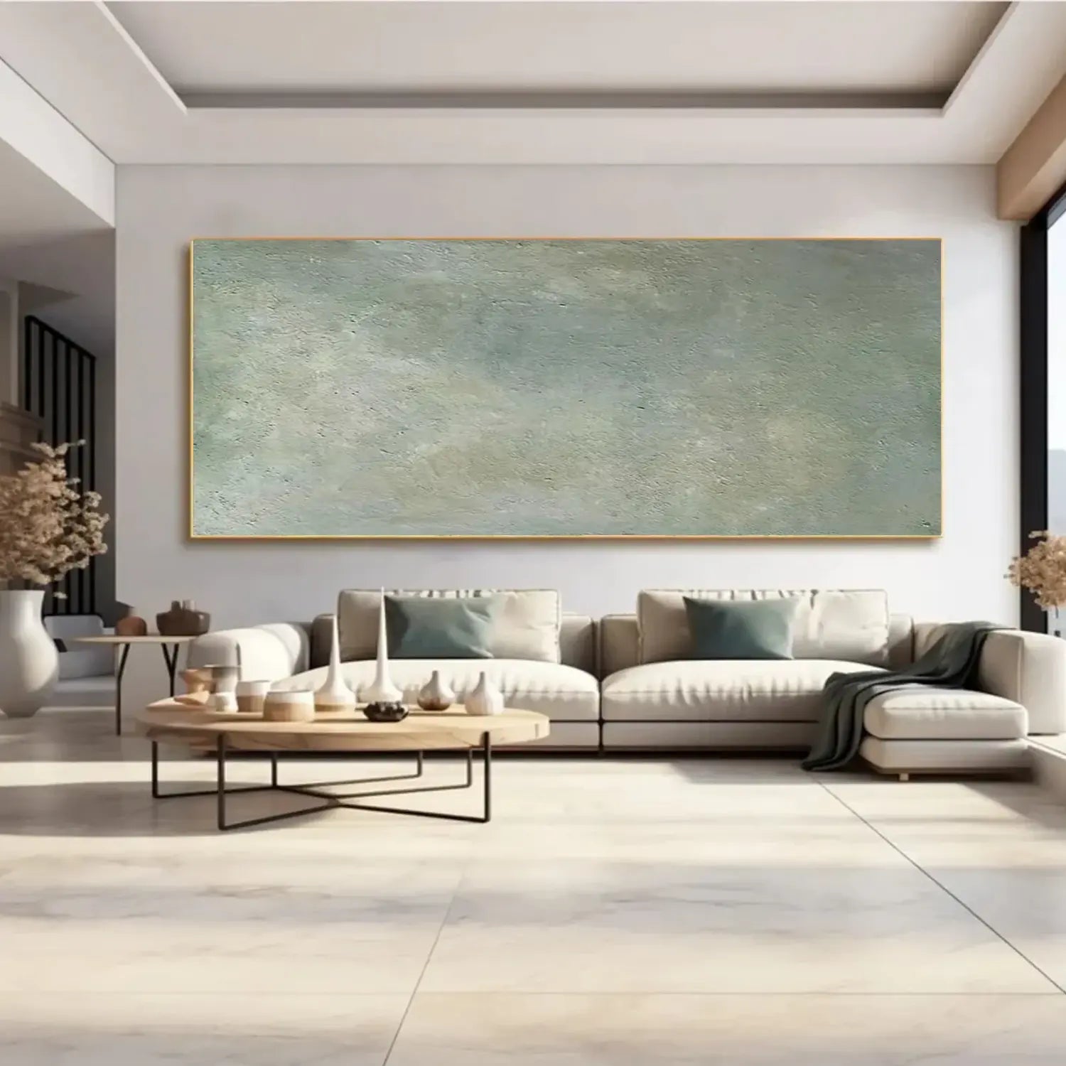 Green Minimalist Canvas Art #MT150