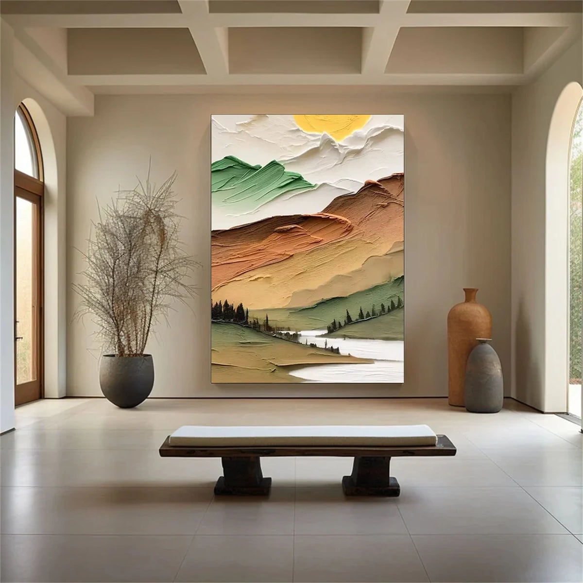 Colorful Mountain Textured Abstract Painting #MM028