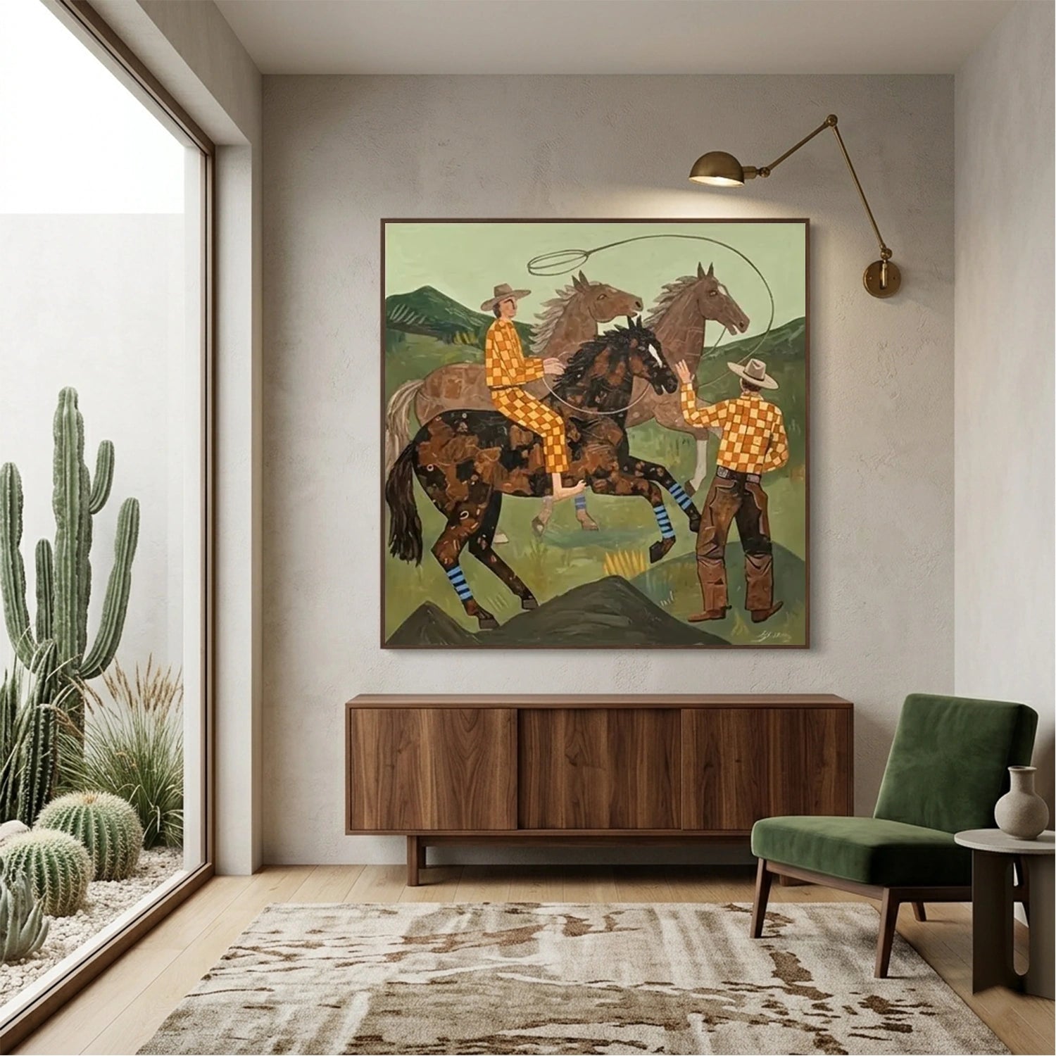 Vintage Americana Art | Lasso Dialogue