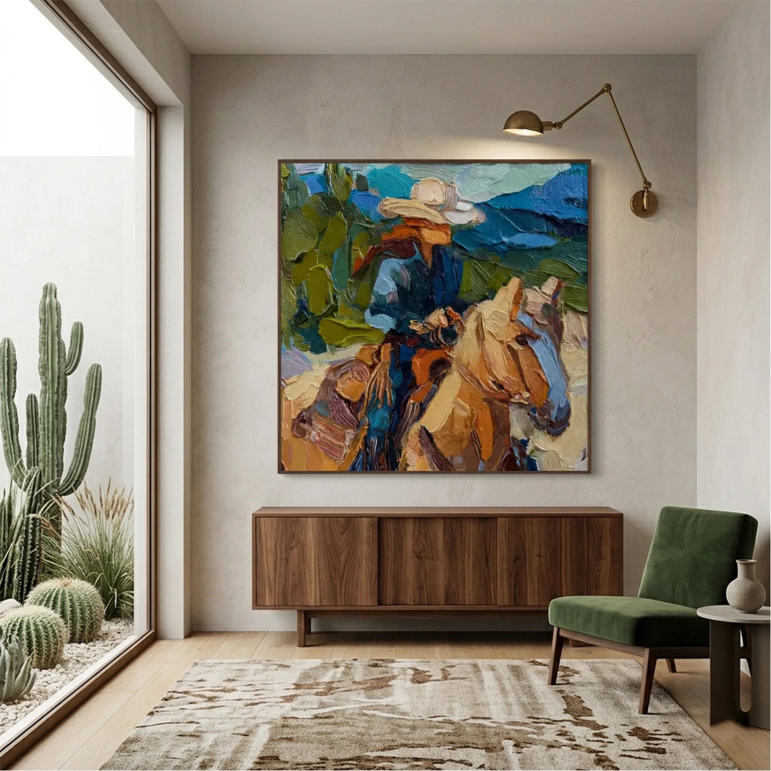 Vintage Americana Art | Brushstroke Rider