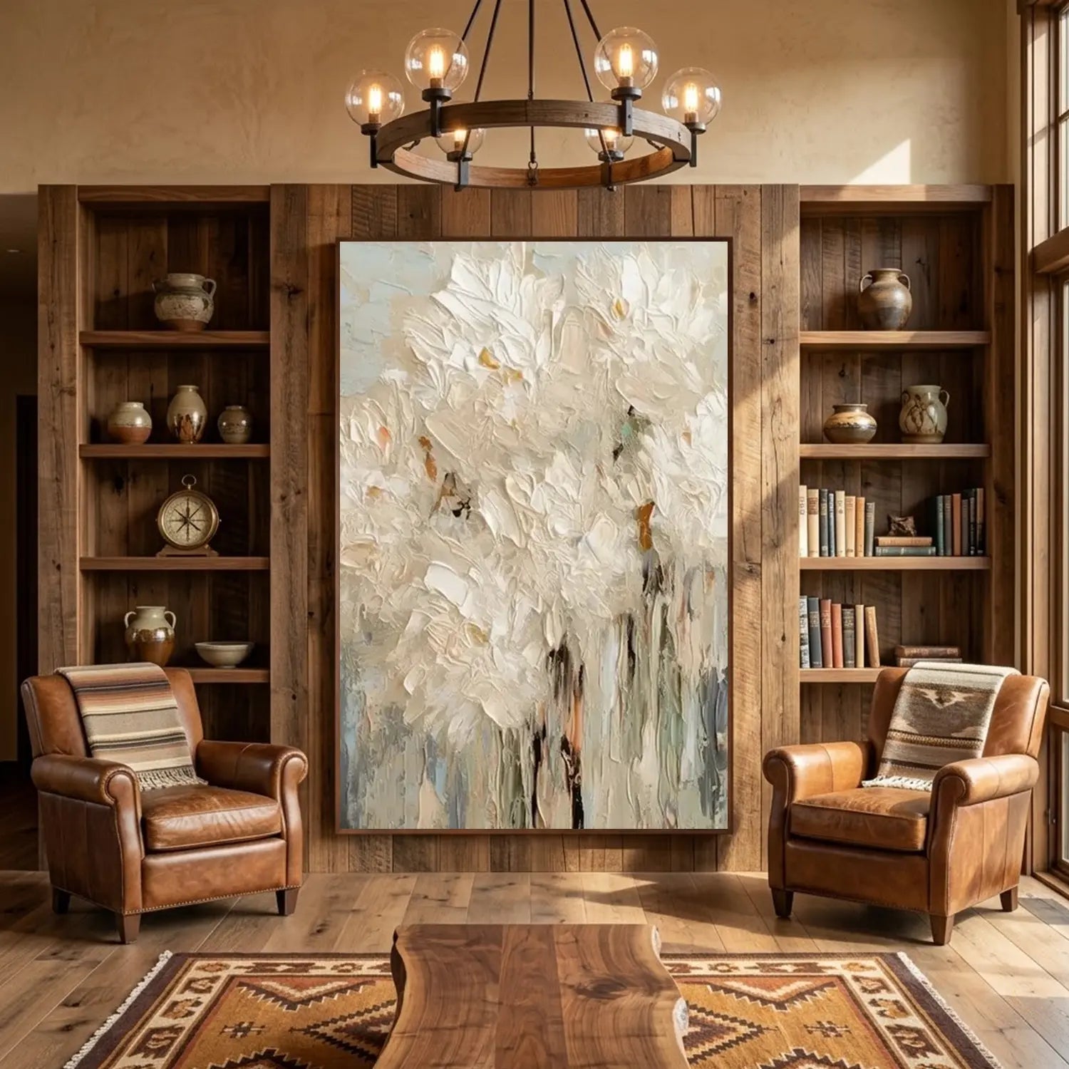 Flower And Tree Abstract Texture Canvas Art