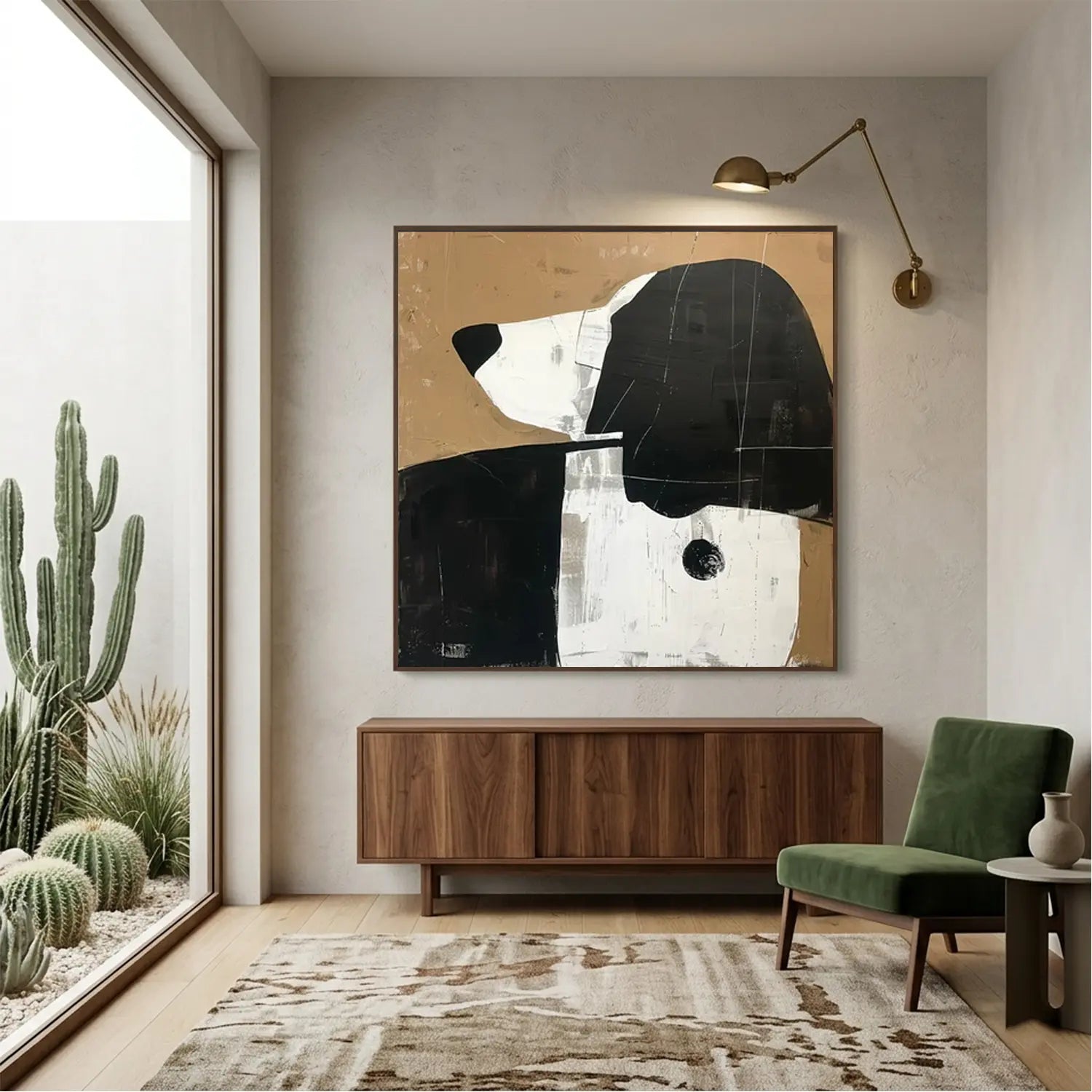 Abstract Animal Dog Wall Art