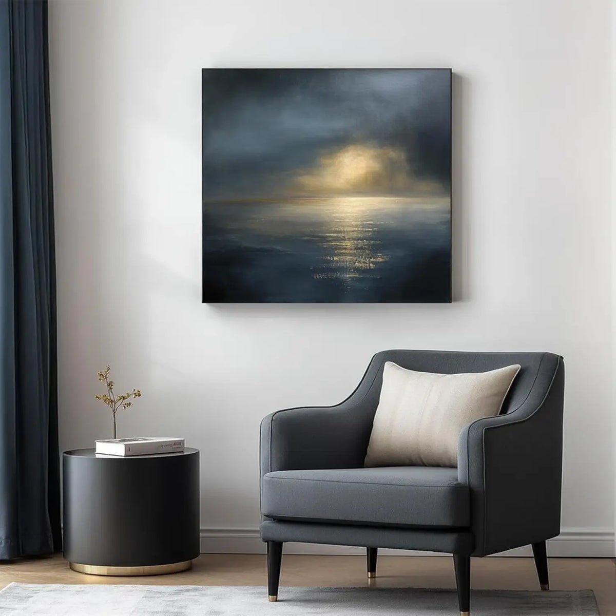 Ocean And Sky Abstract Wall Art #OS054