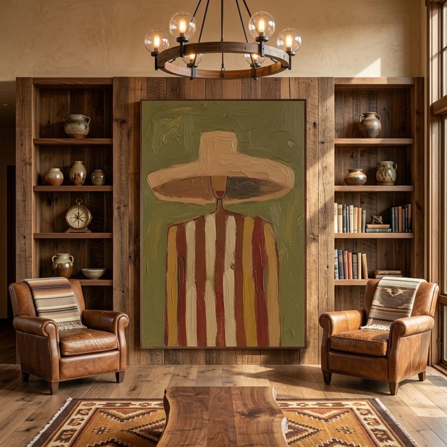 Vintage Americana Art | Voyager In Veridian Haze