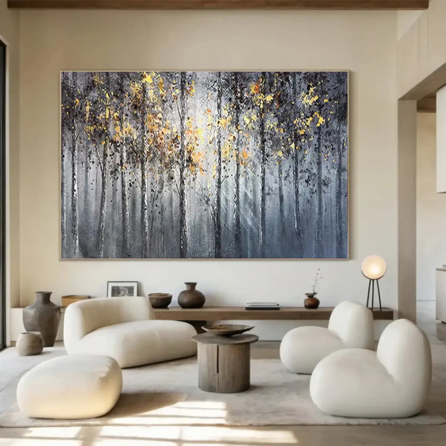 Abstract Flower And Tree Canvas Art