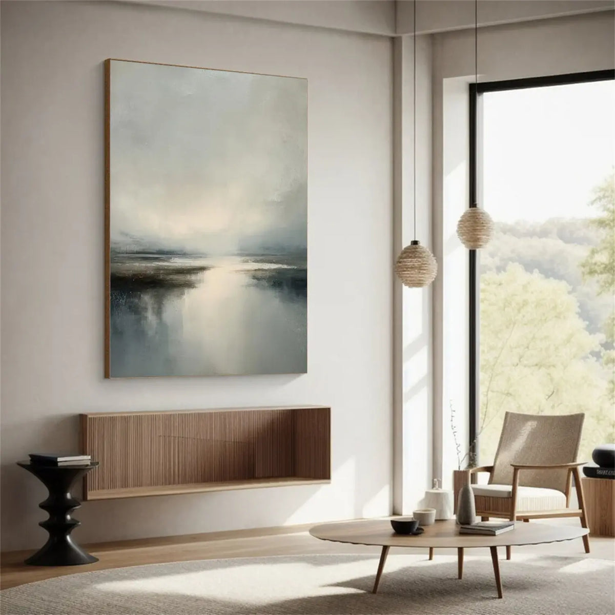 Ocean And Sky Abstract Wall Art #OS46