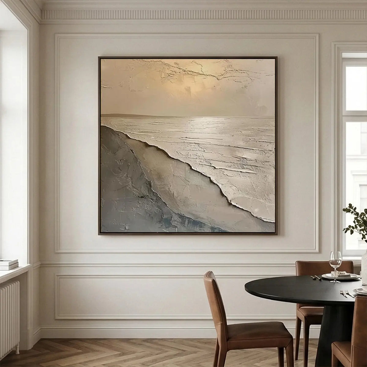 Ocean And Sky Abstract Textured Wall Art #OS084