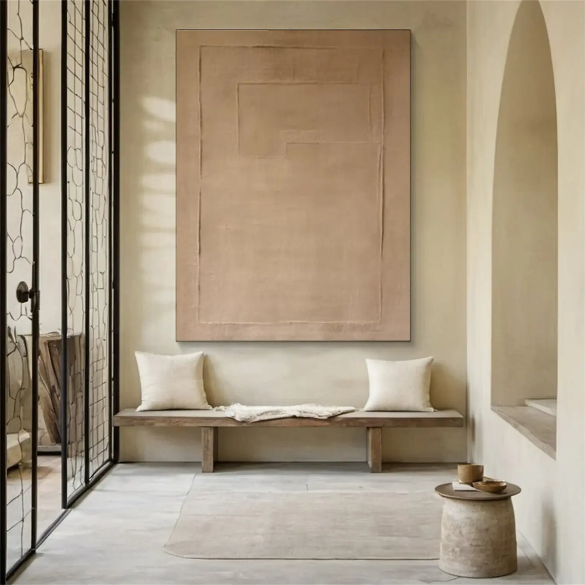 Beige and Brown Wabi Sabi Canvas Art #WS029