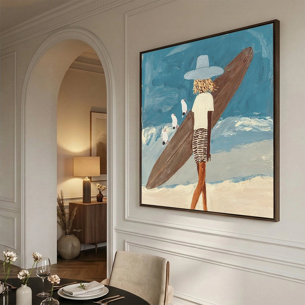 Abstract Portrait Canvas Art #AW193