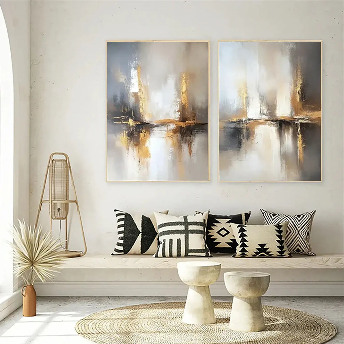 Abstract Painting Canvas Set of 2 #AW012