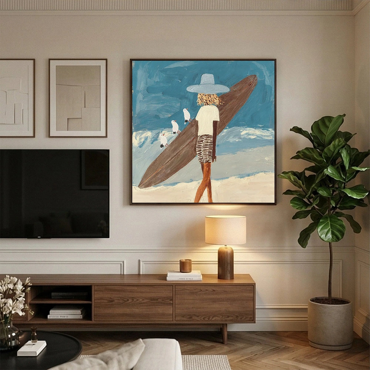 Abstract Portrait Canvas Art #AW193