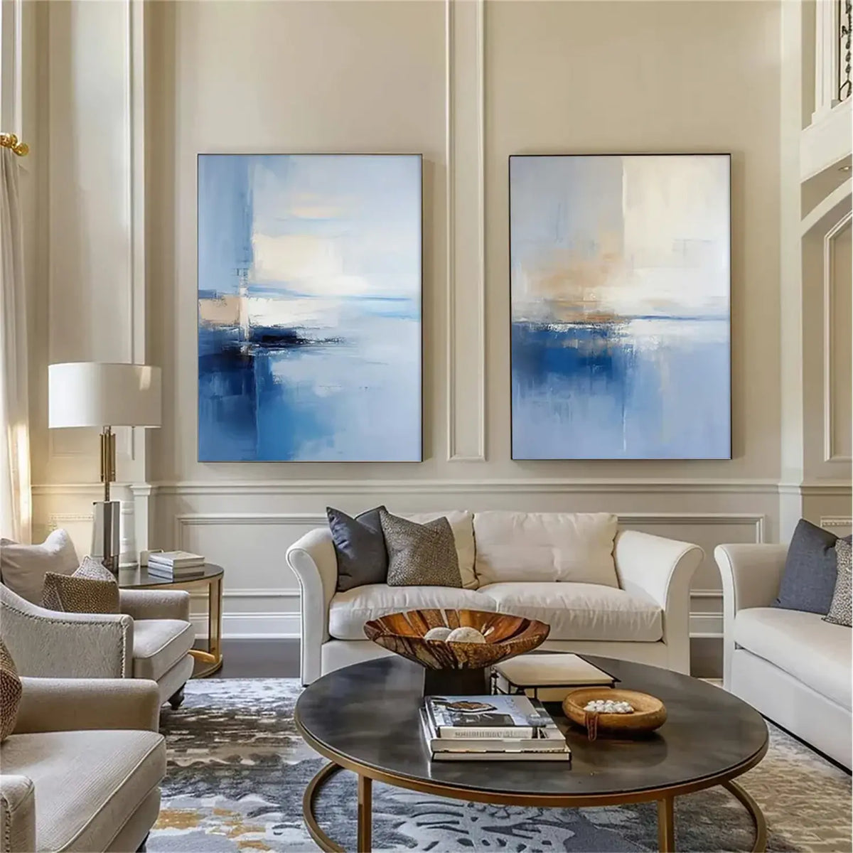 Abstract Painting Canvas Set of 2 #AW003