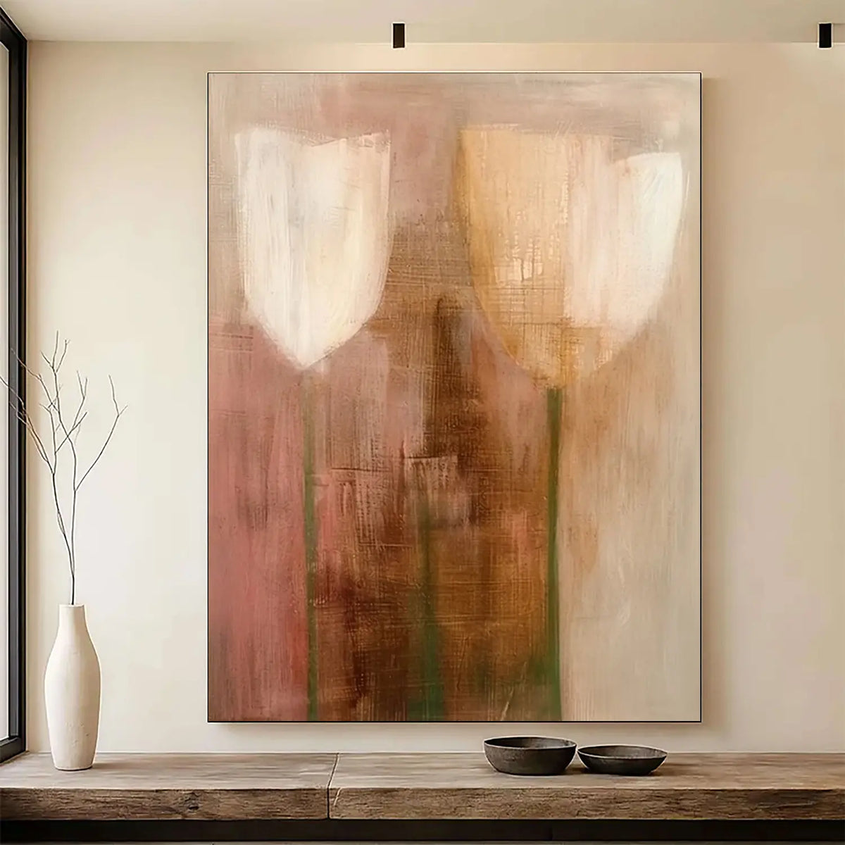 Abstract Flower And Tree Canvas Art #FT074
