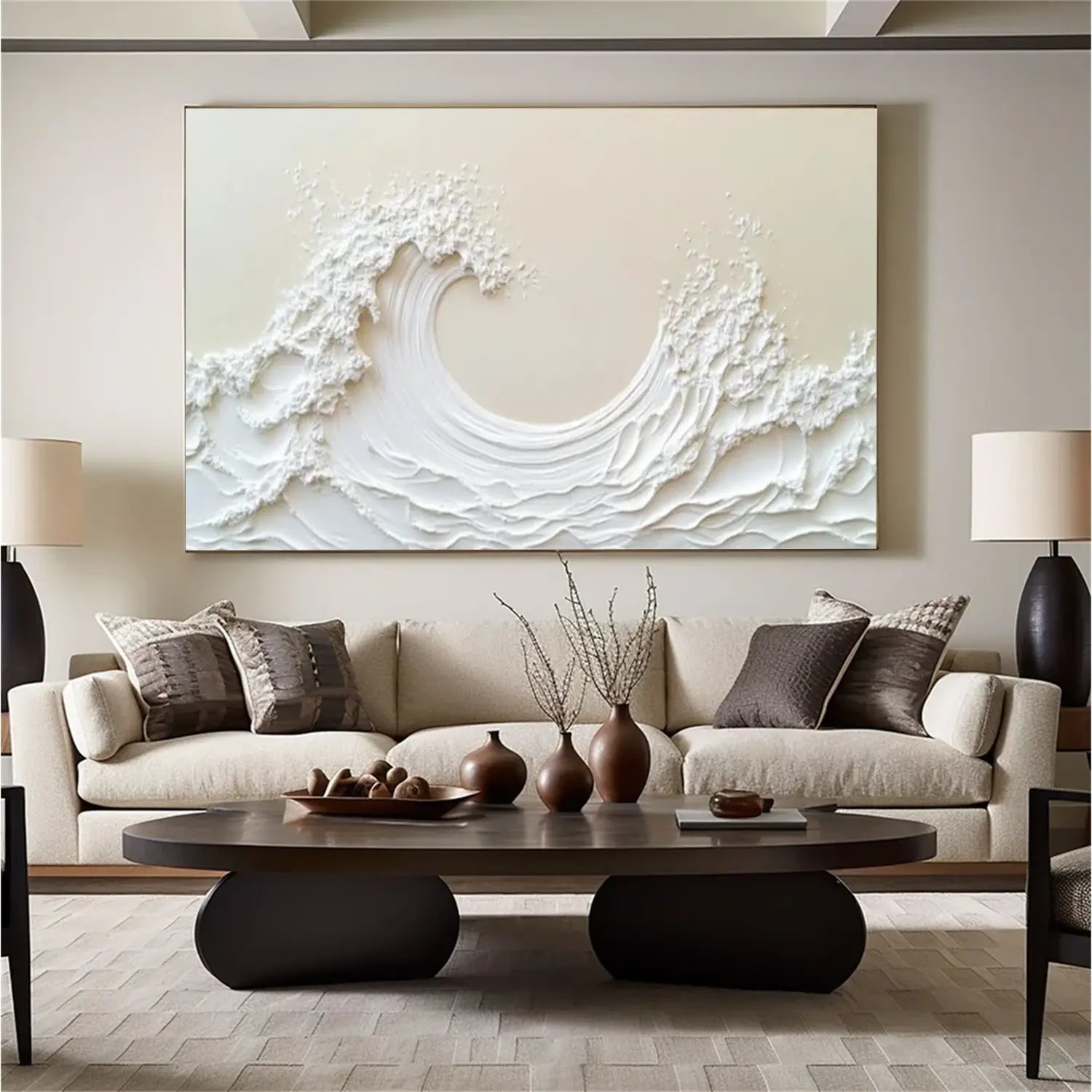 Ocean And Sky Minimalist Textured Wall Art #OS046