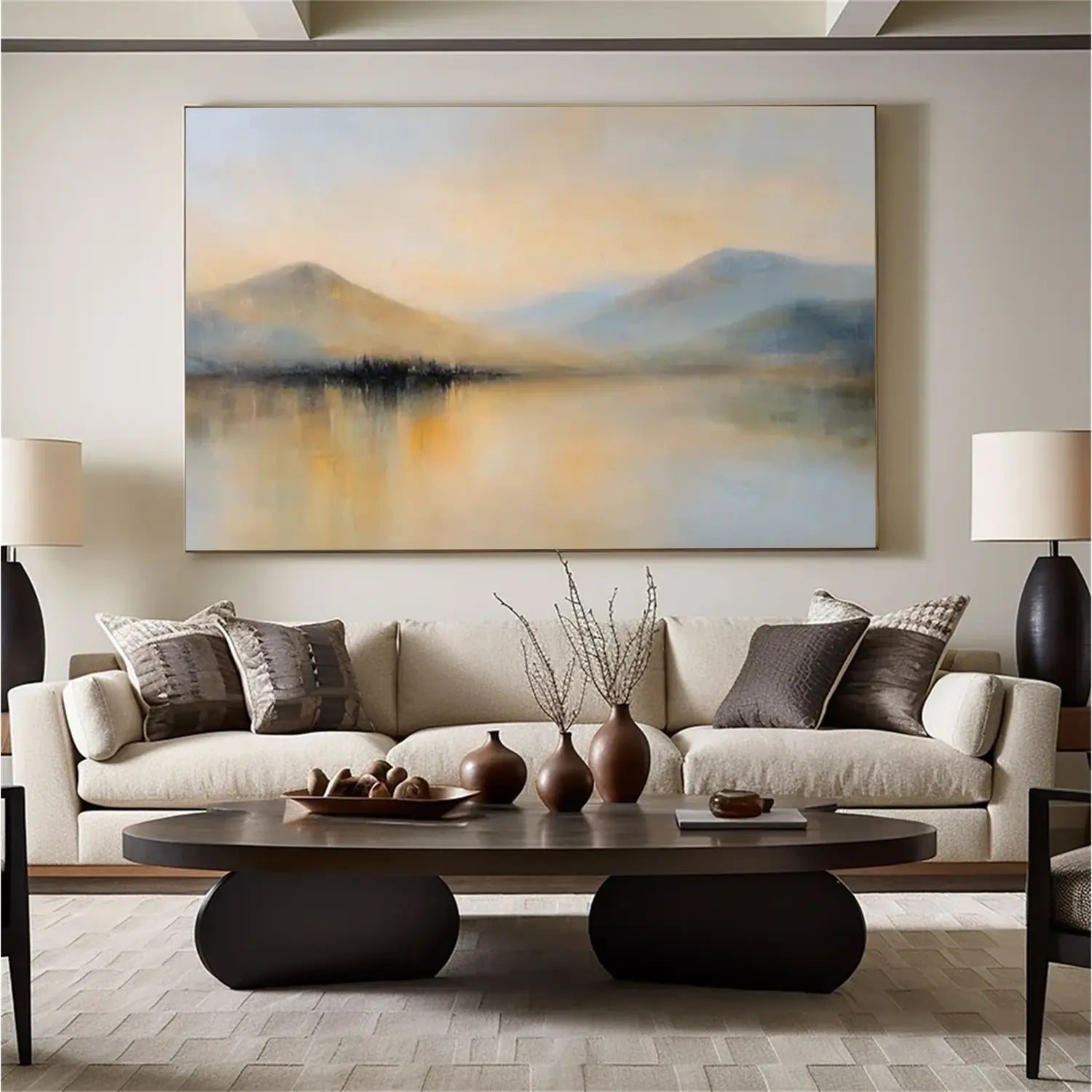 Abstract Mountain Canvas Art #MM016