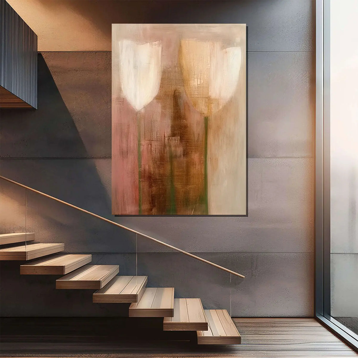 Abstract Flower And Tree Canvas Art #FT074