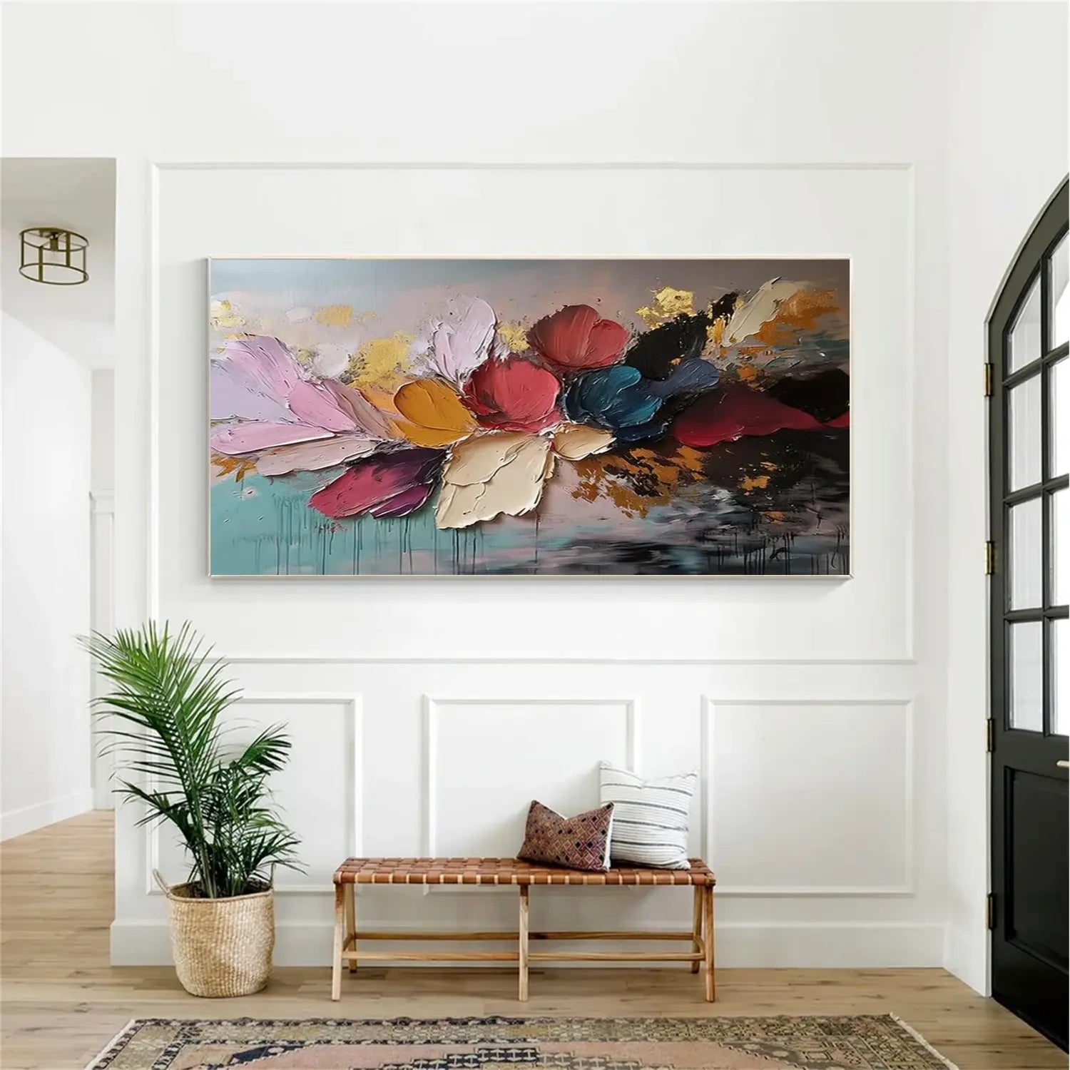 Flower Abstract Textured Wall Art #FT054