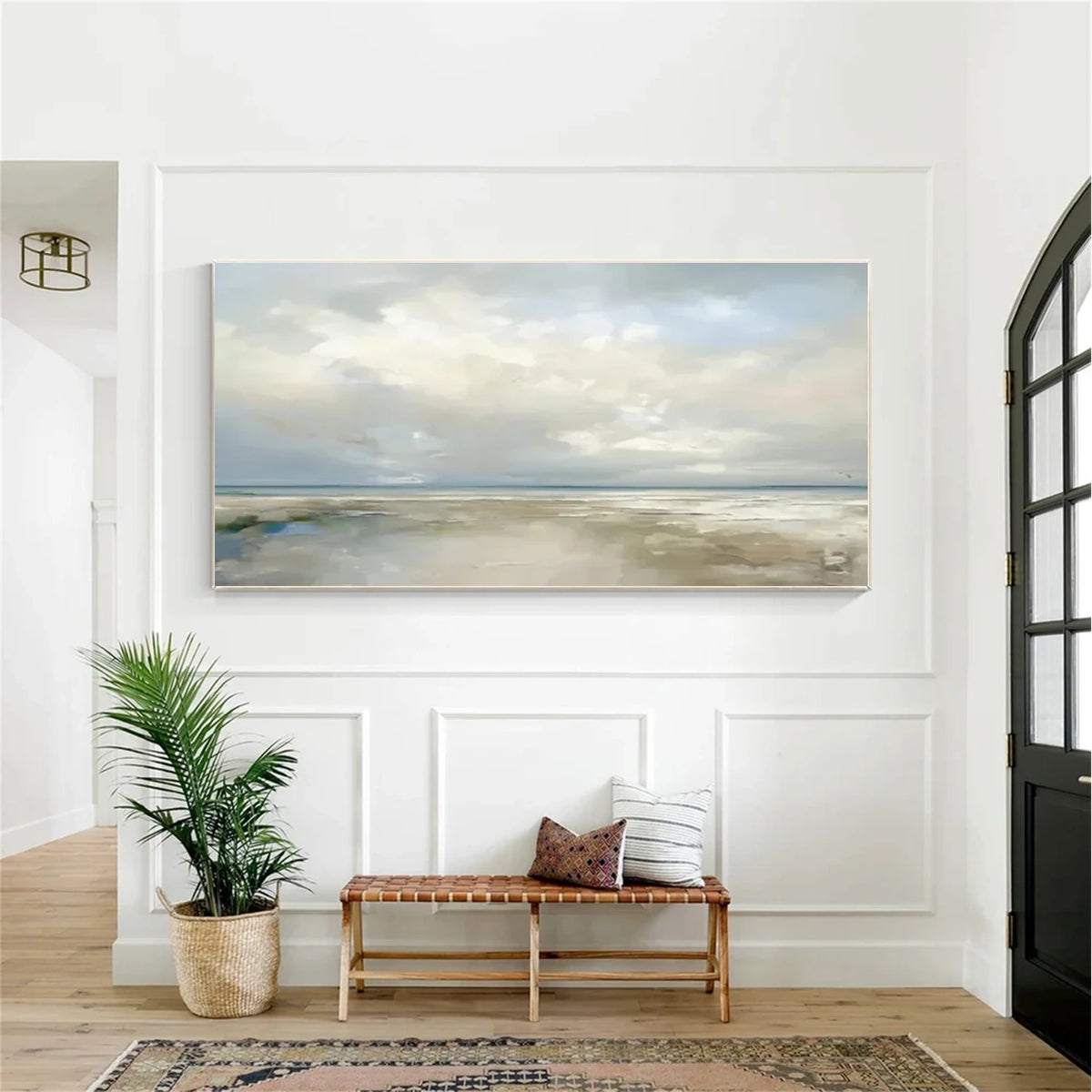 Abstract Ocean And Sky Canvas Art #OS067