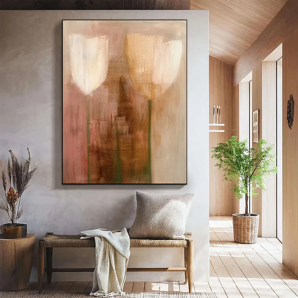 Abstract Flower And Tree Canvas Art #FT074