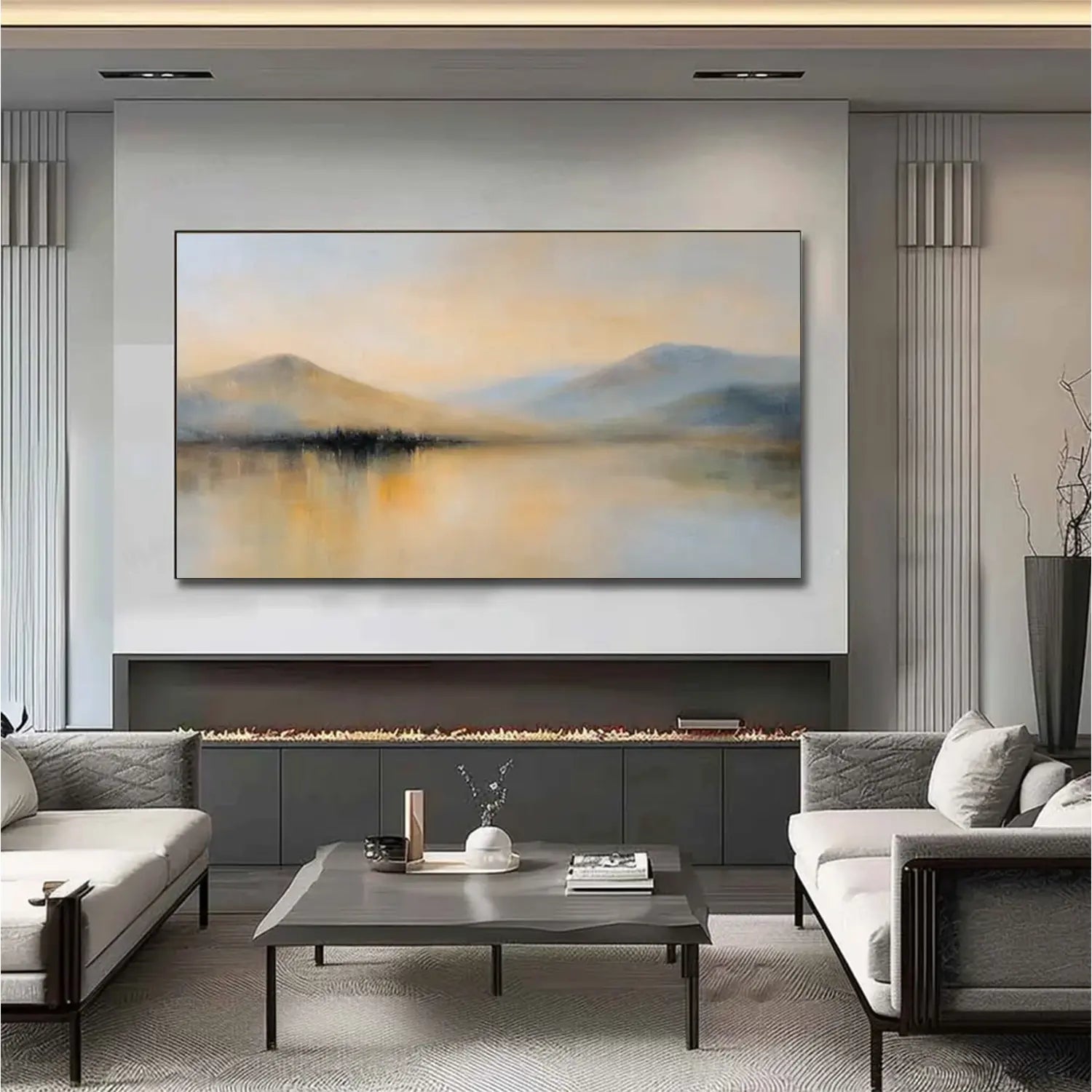 Abstract Mountain Canvas Art #MM016