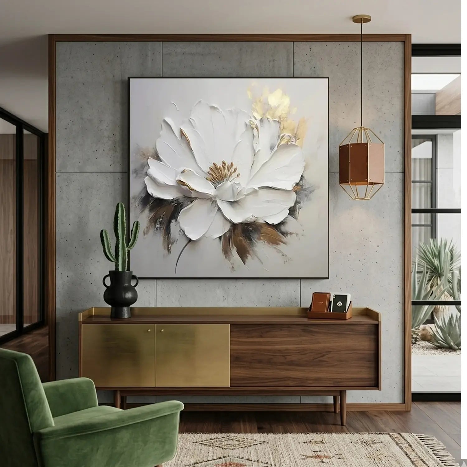 Flower Textured Painting Canvas