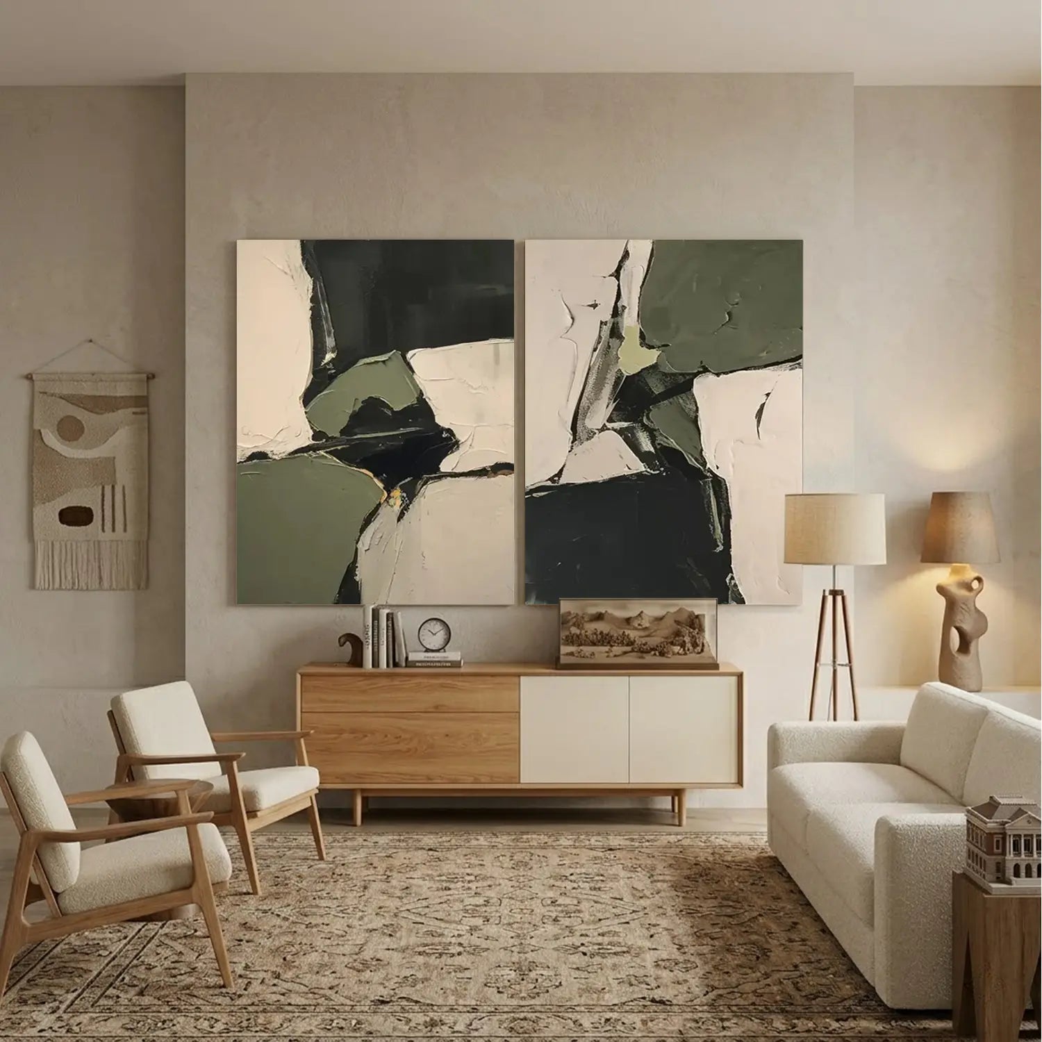Abstract Textured Wall Art Set of 2