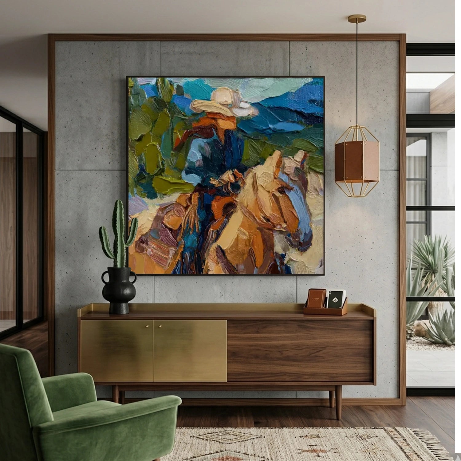 Vintage Americana Art | Brushstroke Rider