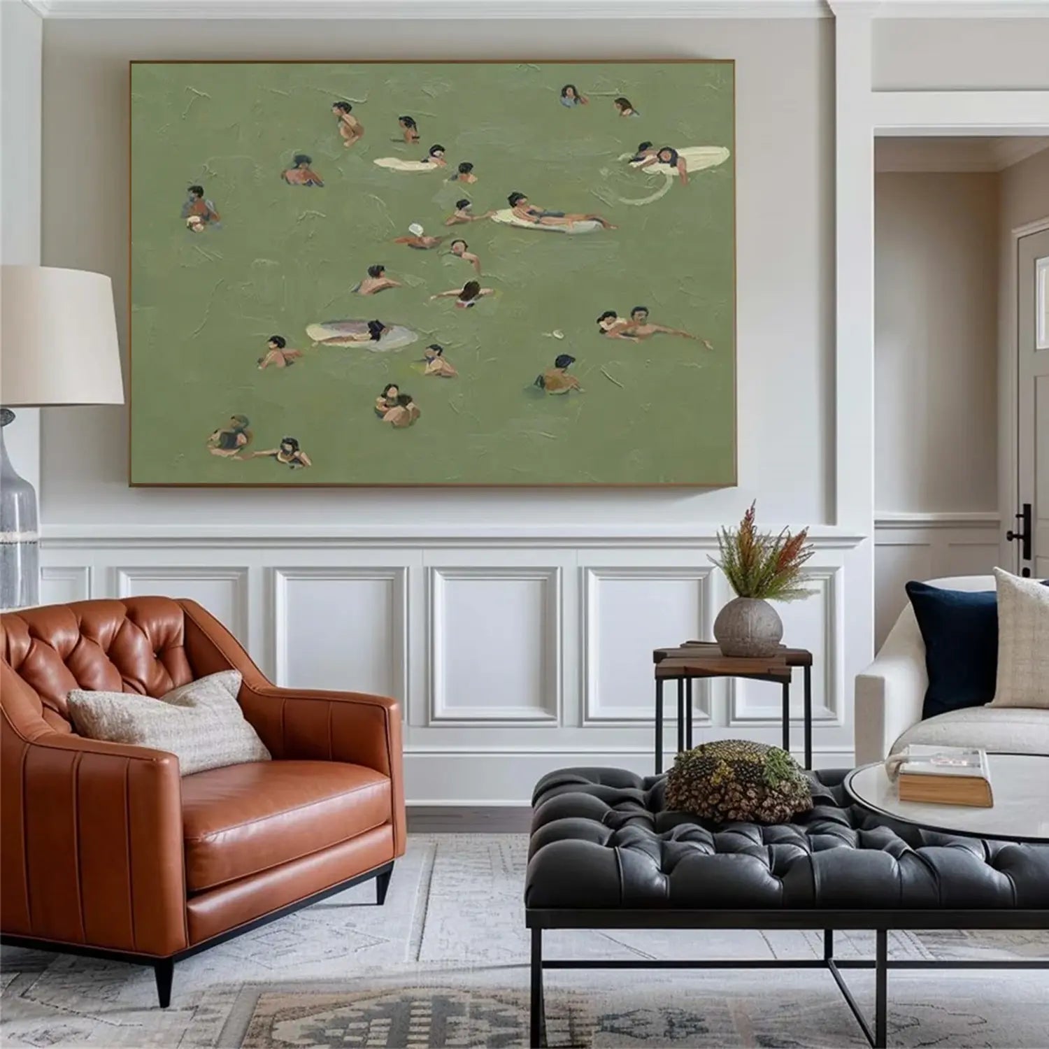 Swimming Sports Textured Wall Art #SC009