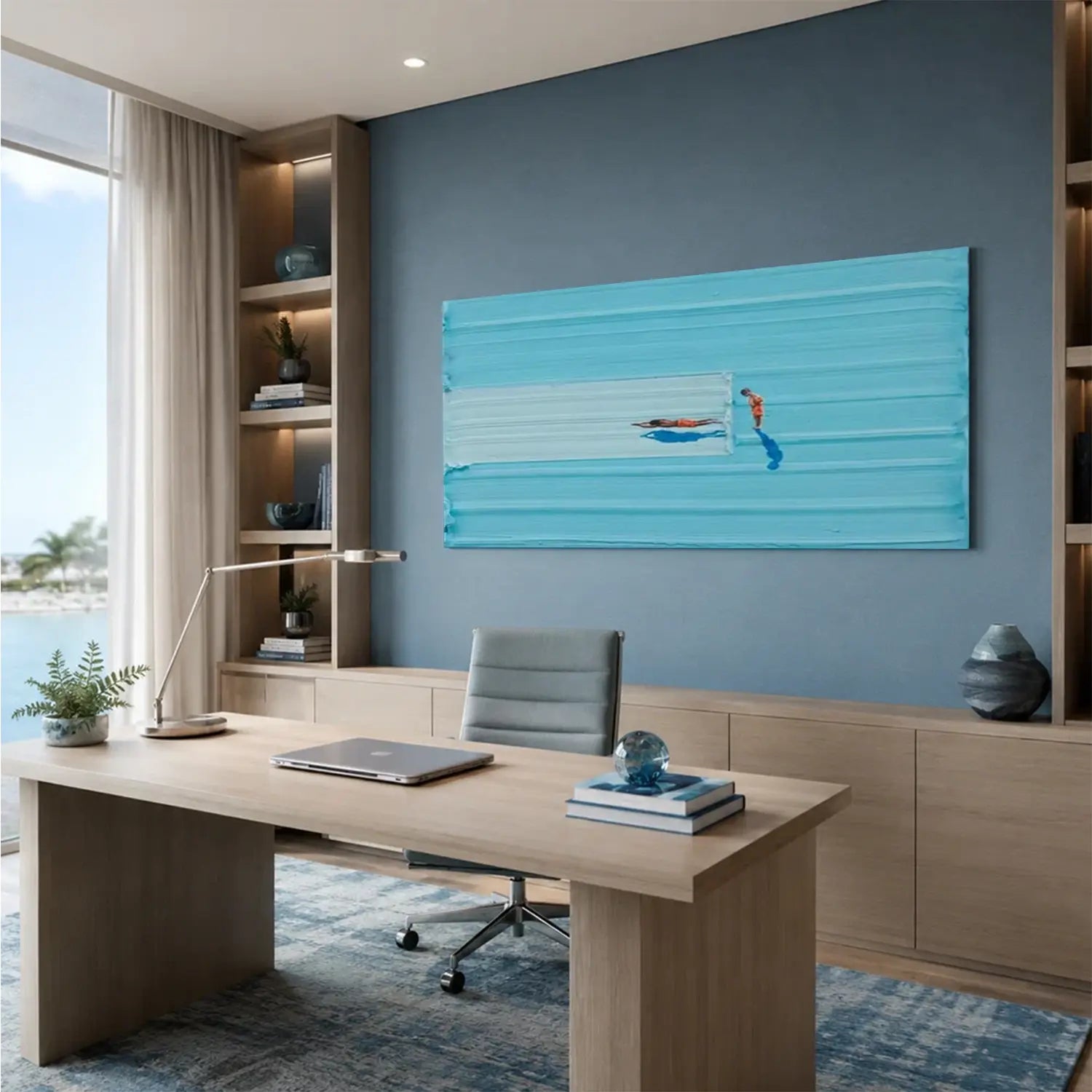 Swimming Sports Textured Wall Art #SC008
