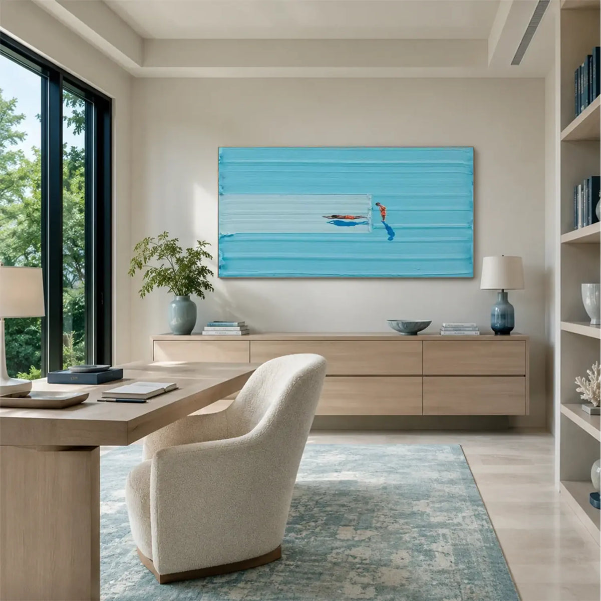 Swimming Sports Textured Wall Art #SC008