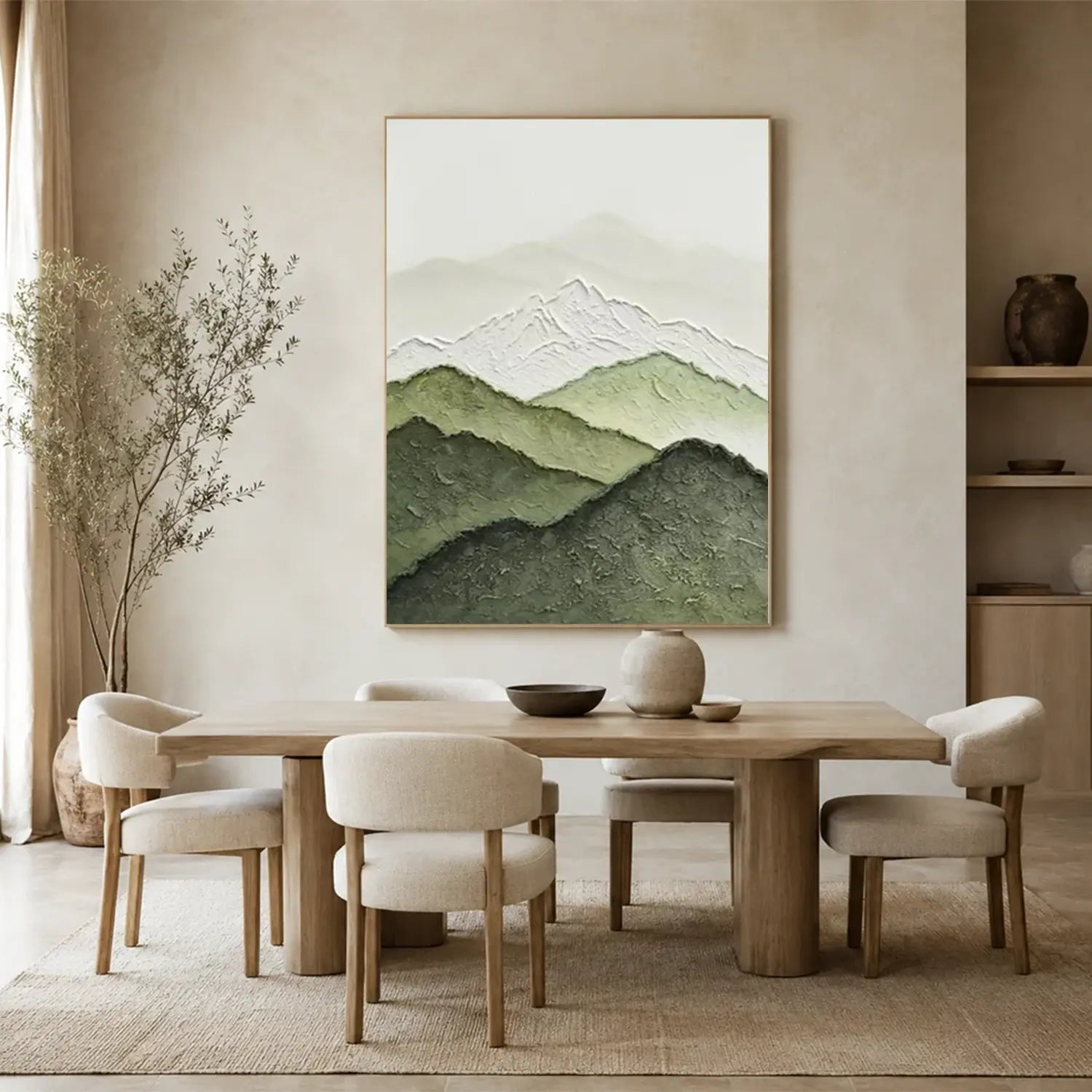 Minimalist Mountain Textured Canvas Art #MM023