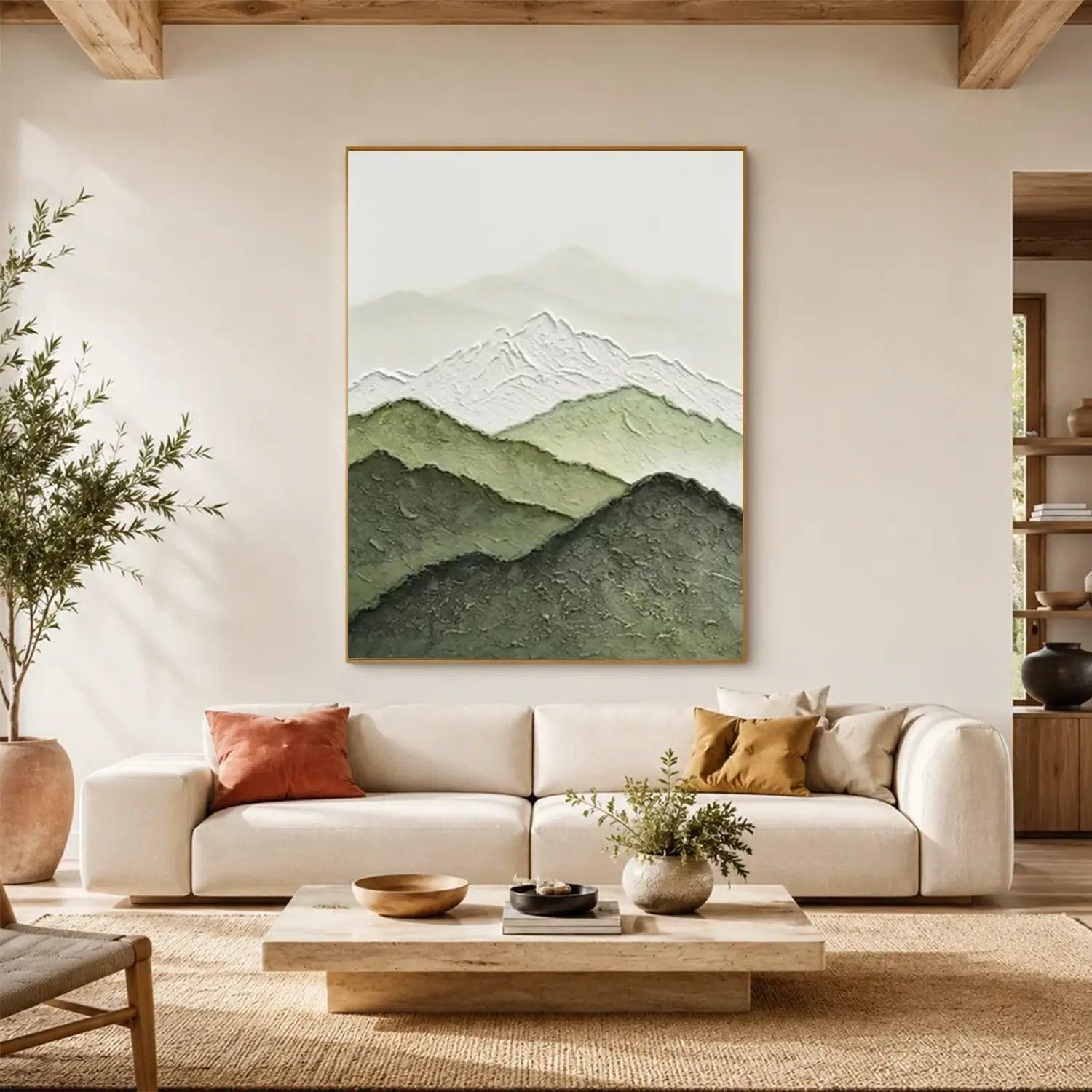 Minimalist Mountain Textured Canvas Art #MM023