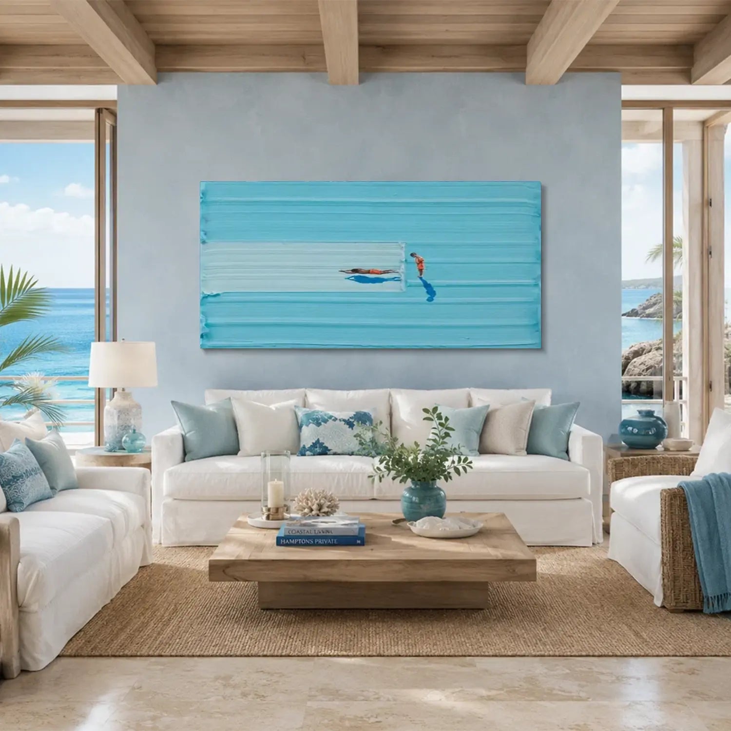 Swimming Sports Textured Wall Art #SC008