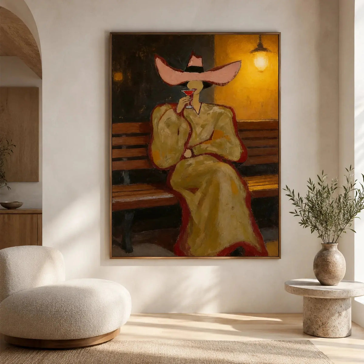 Vintage Americana Art | Lamplight Solitude #VA084