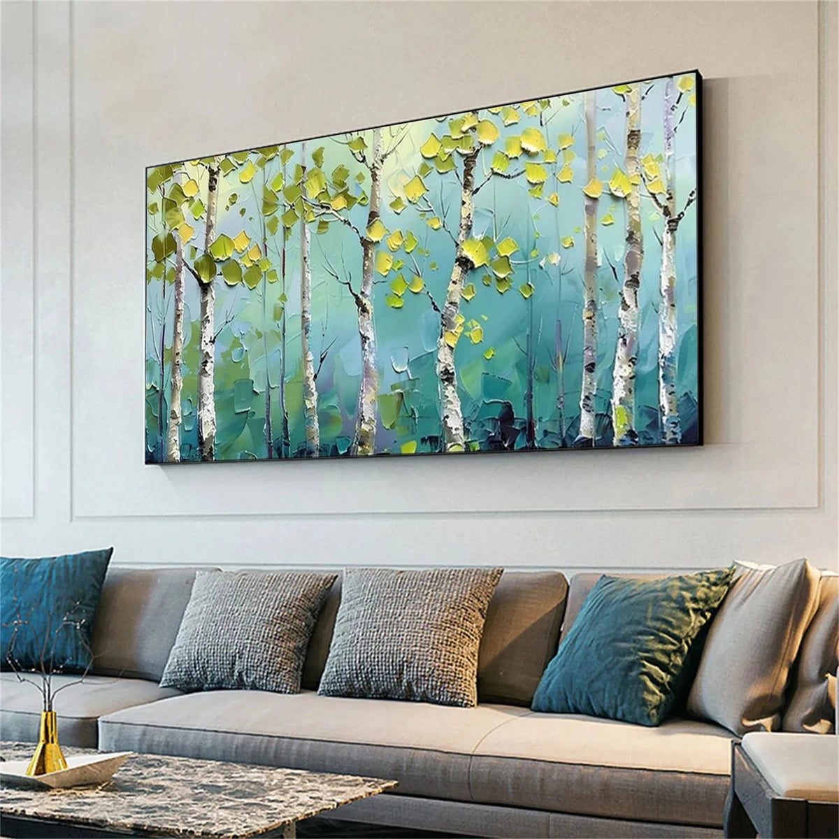 Abstract Flower And Tree Textured Canvas Art #FT067