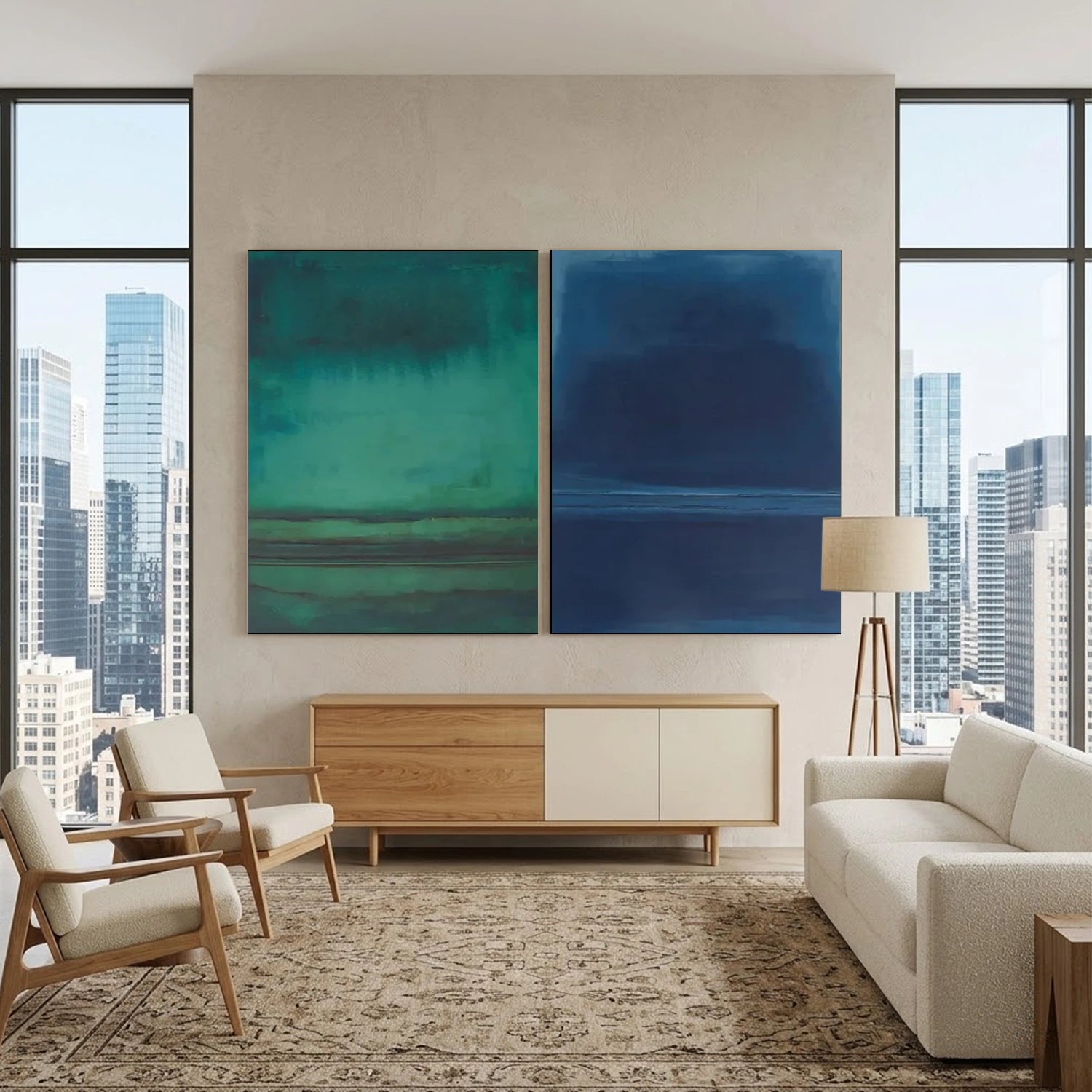 Minimalist Painting Canvas Set of 2